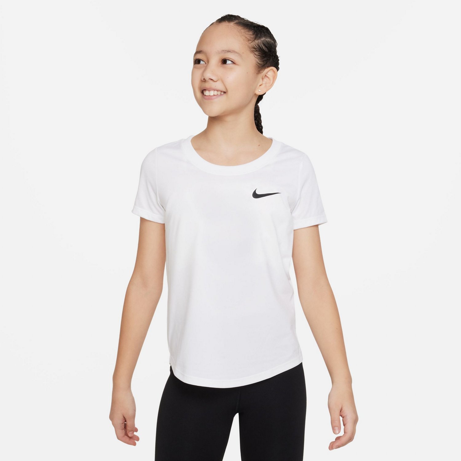 Nike Girls' Dri-FIT Scoop Essentials Training T-shirt | Academy