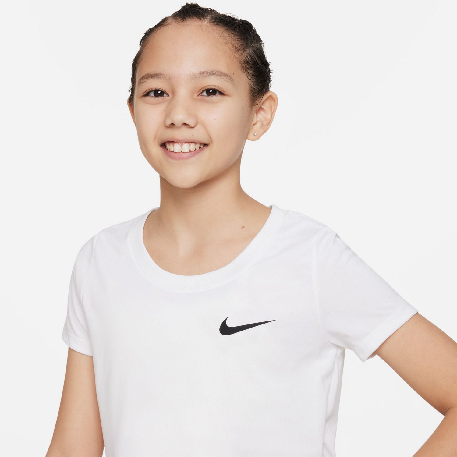 Nike Girls' Dri-FIT Scoop Essentials Training T-shirt | Academy
