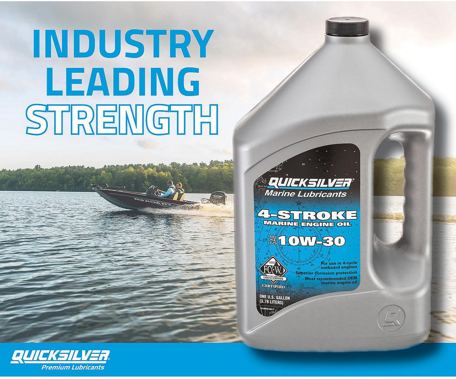 Quicksilver 10W-30 1 gal 4-Stoke Marine Engine Oil                                                                               - view number 4