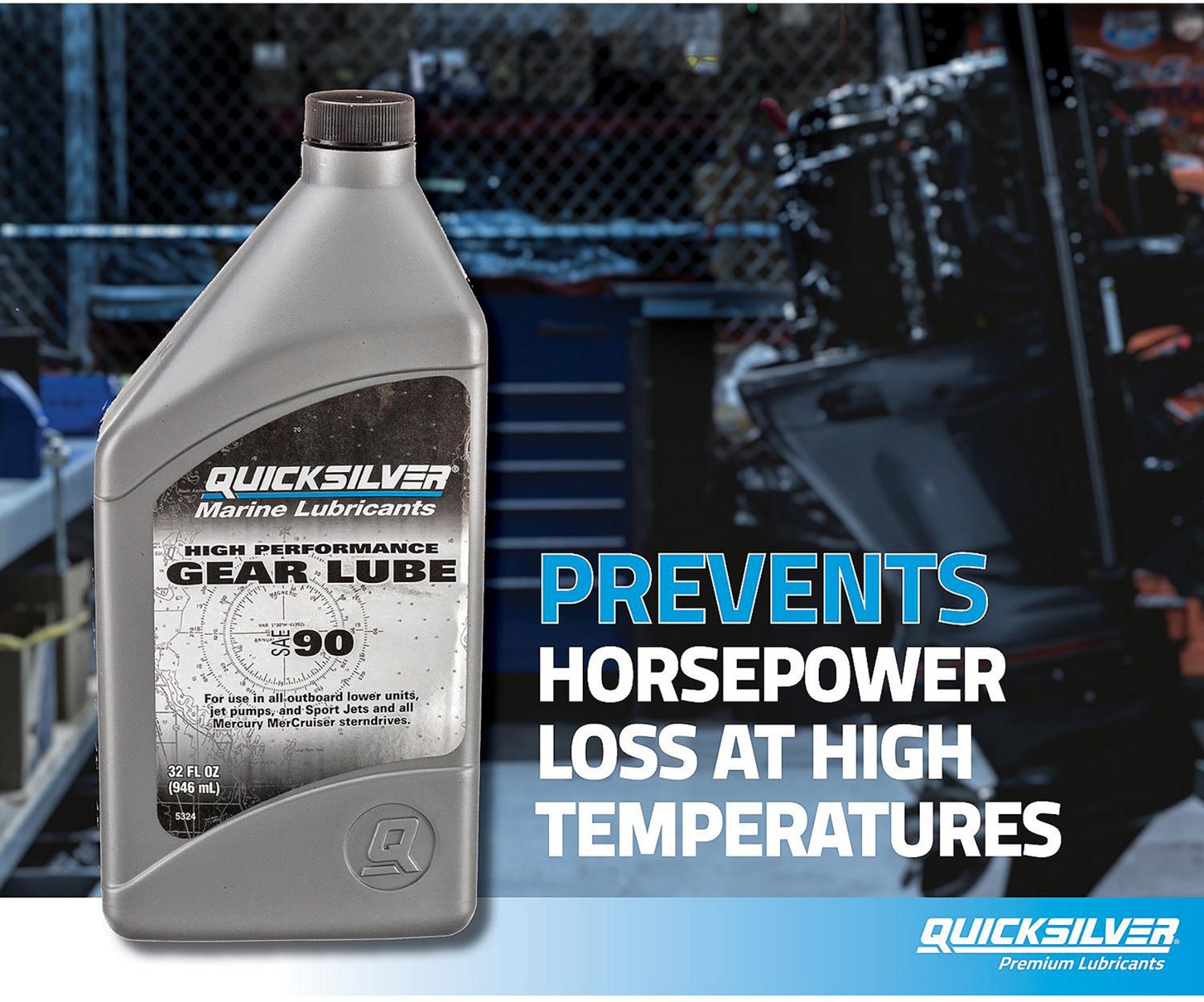 Quicksilver 1 qt High Performance SAE90 Gear Lube                                                                                - view number 4