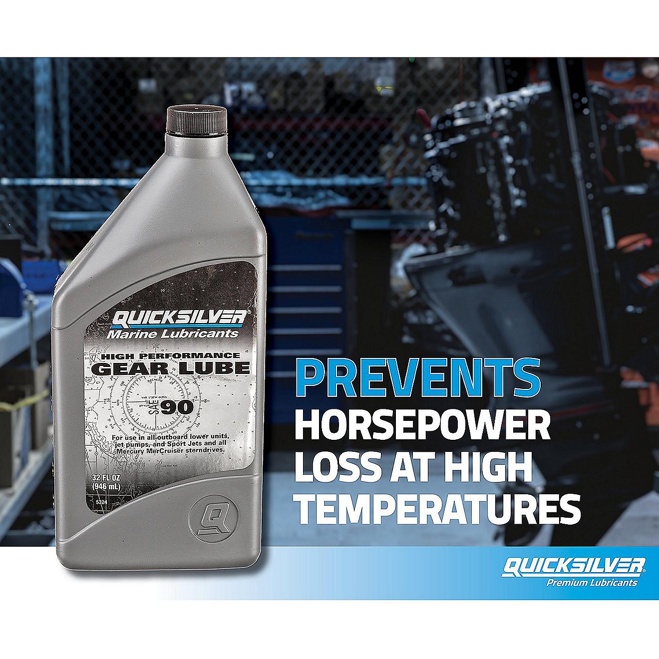 Quicksilver 1 qt High Performance SAE90 Gear Lube                                                                                - view number 4
