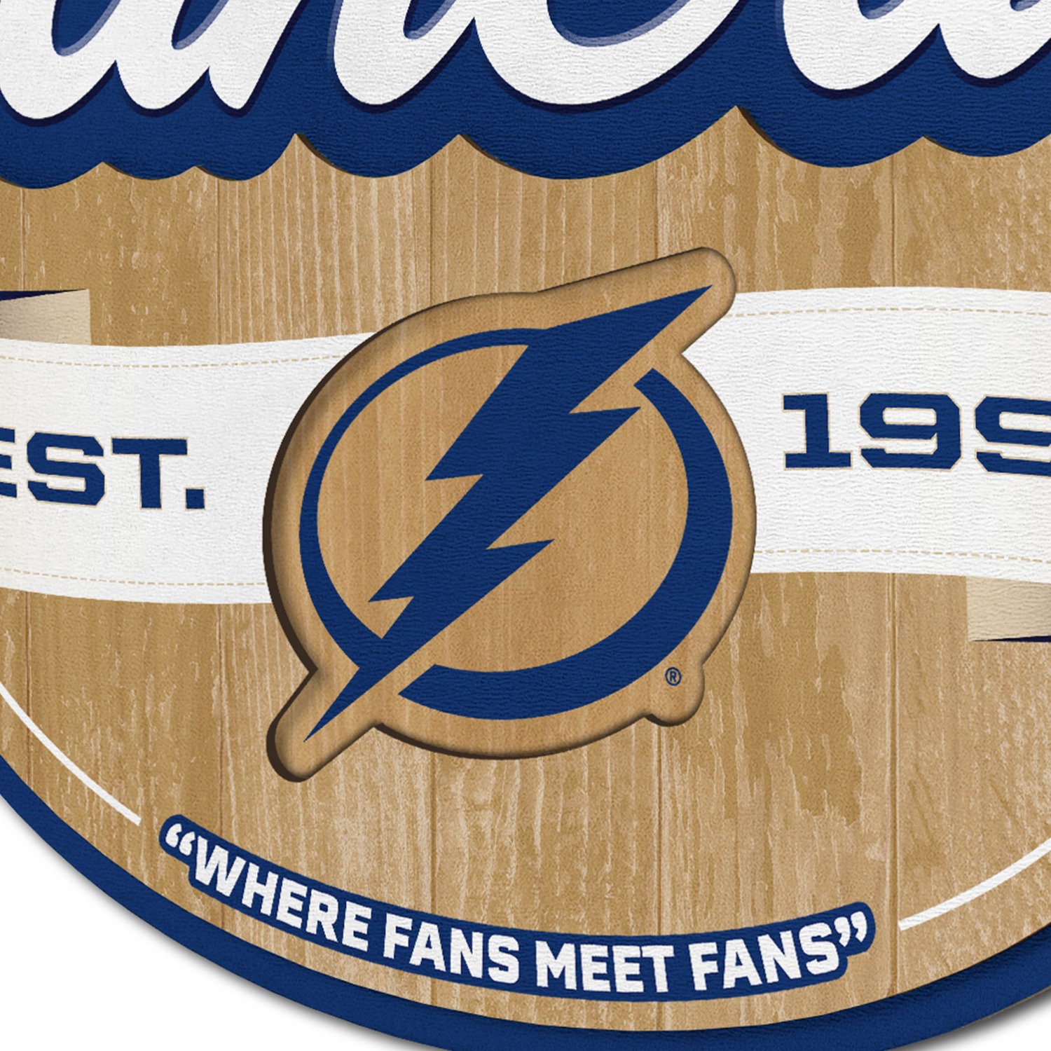YouTheFan Tampa Bay Lightning Fan Cave Sign  - view number 3