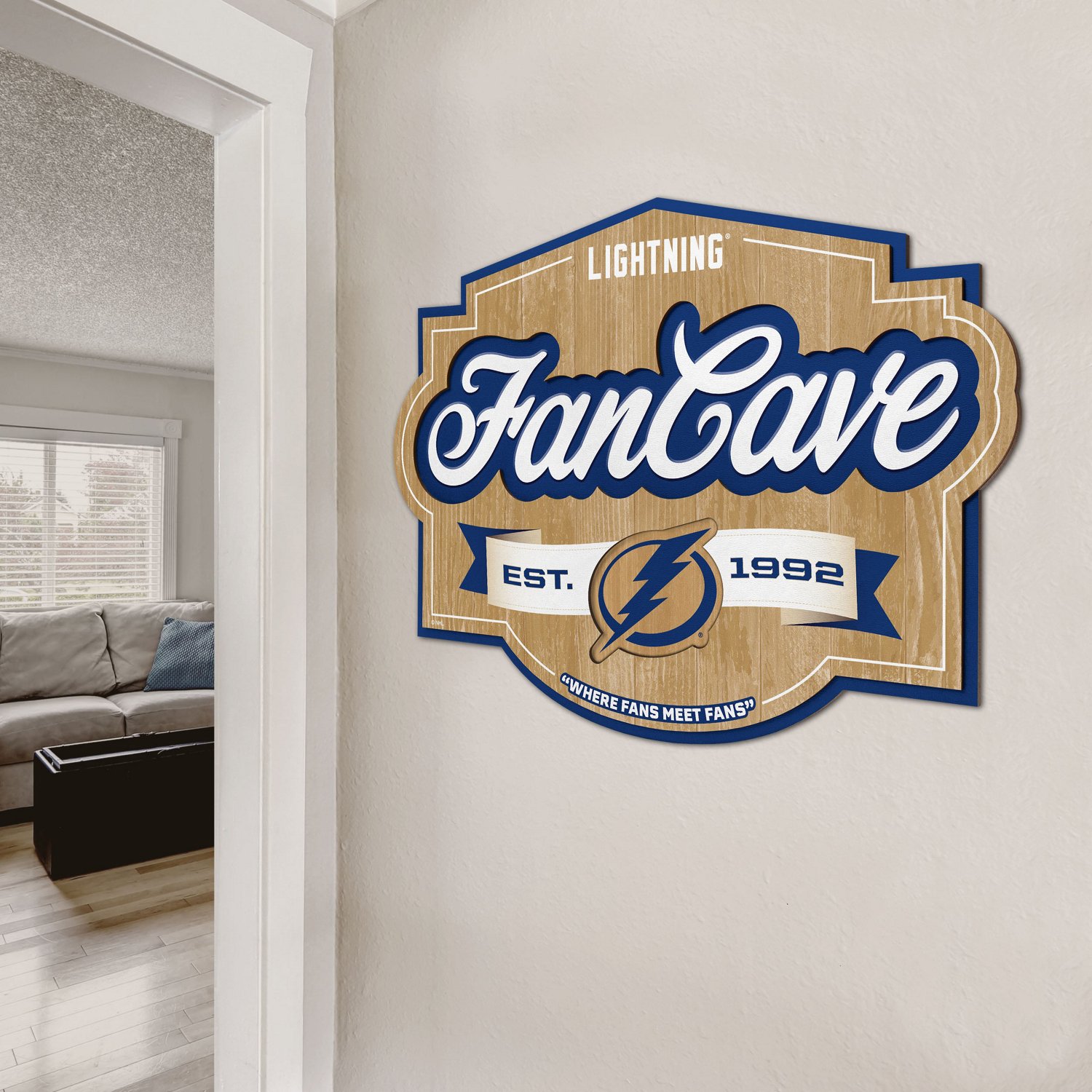YouTheFan Tampa Bay Lightning Fan Cave Sign  - view number 4