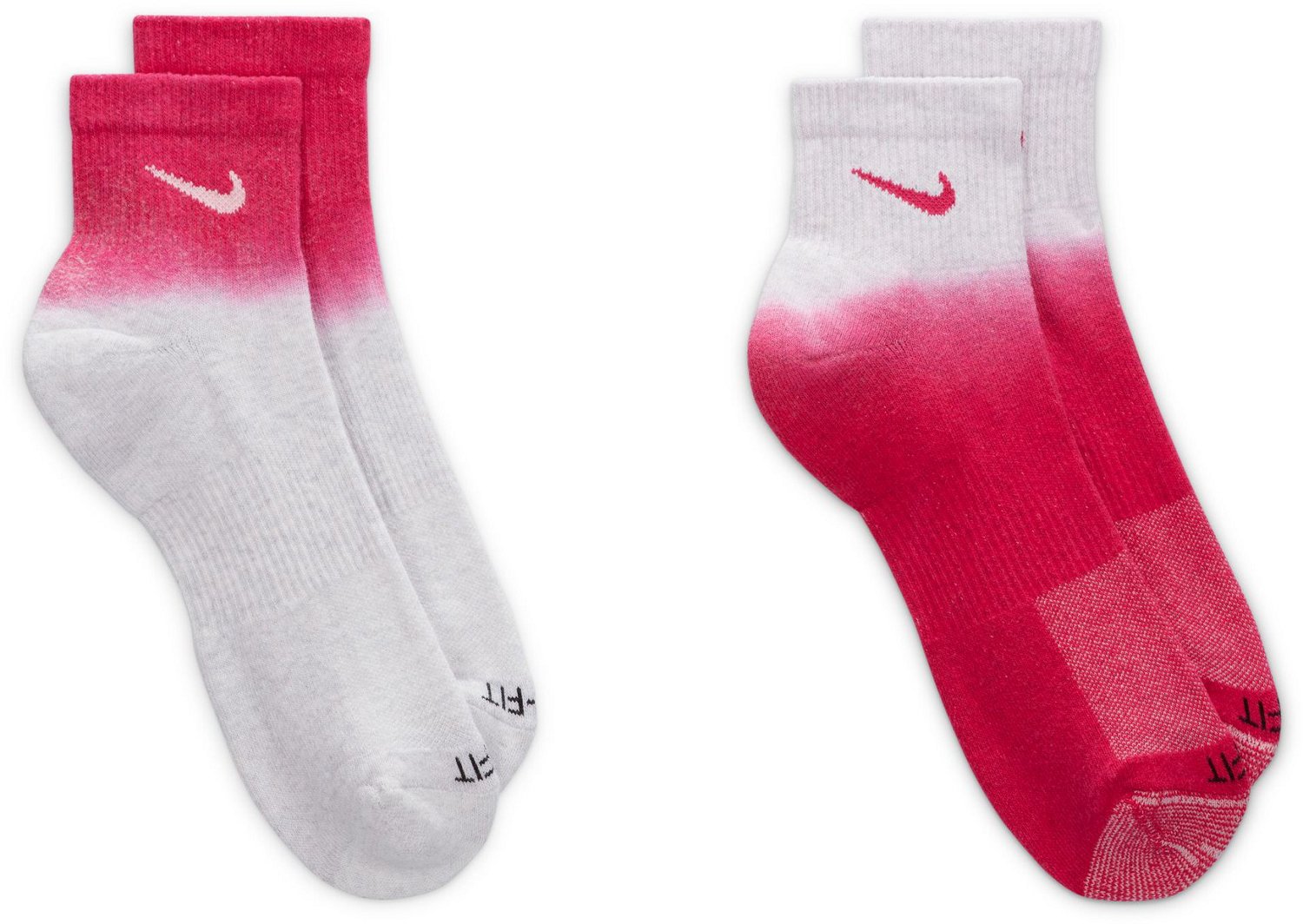 Nike Adults' Everyday Plus Cushioned Quarter Socks 2-Pack | Academy