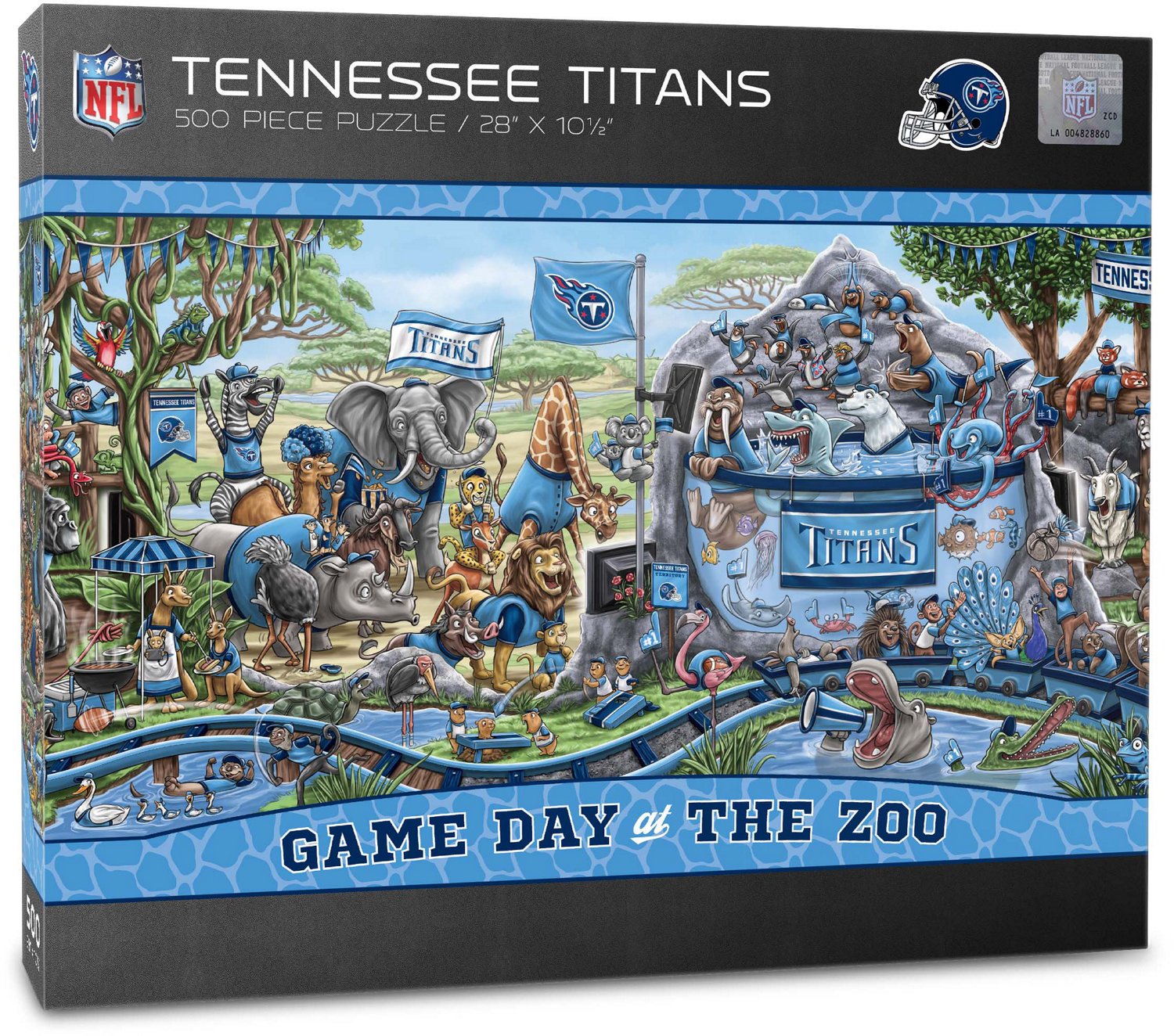 YouTheFan Tennessee Titans Game Day At The Zoo 500Piece Puzzle Academy