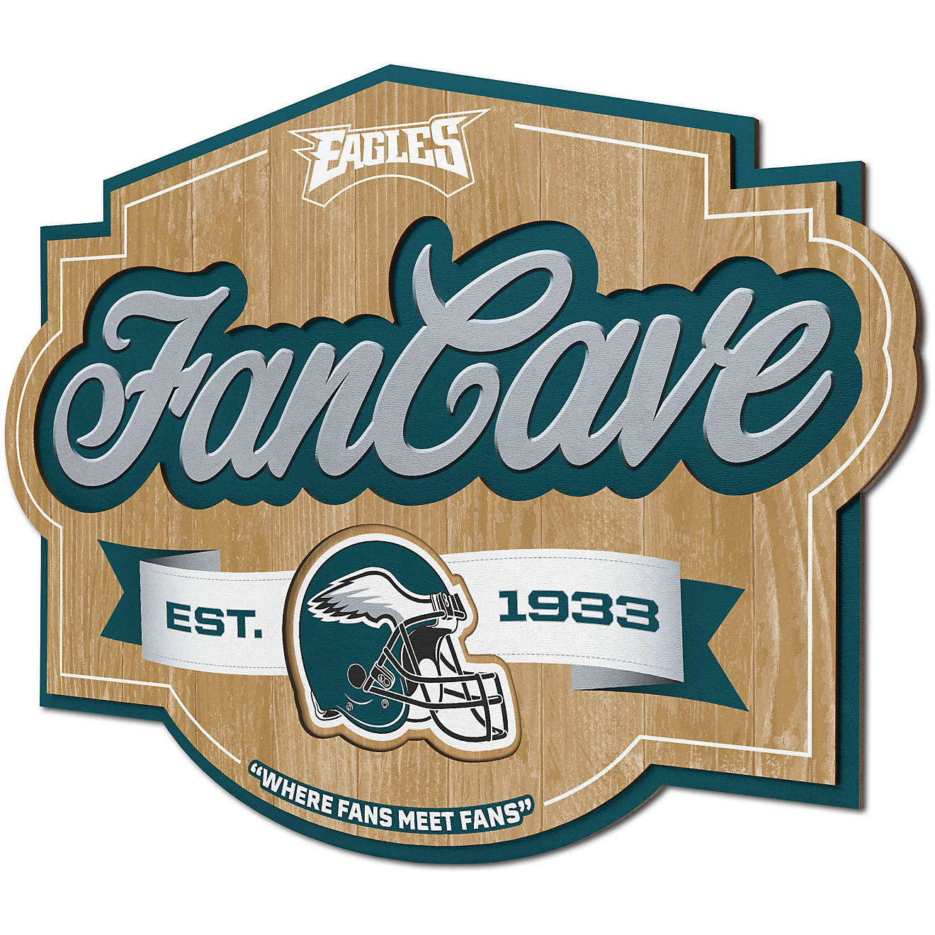 YouTheFan Philadelphia Eagles Fan Cave Sign                                                                                      - view number 1