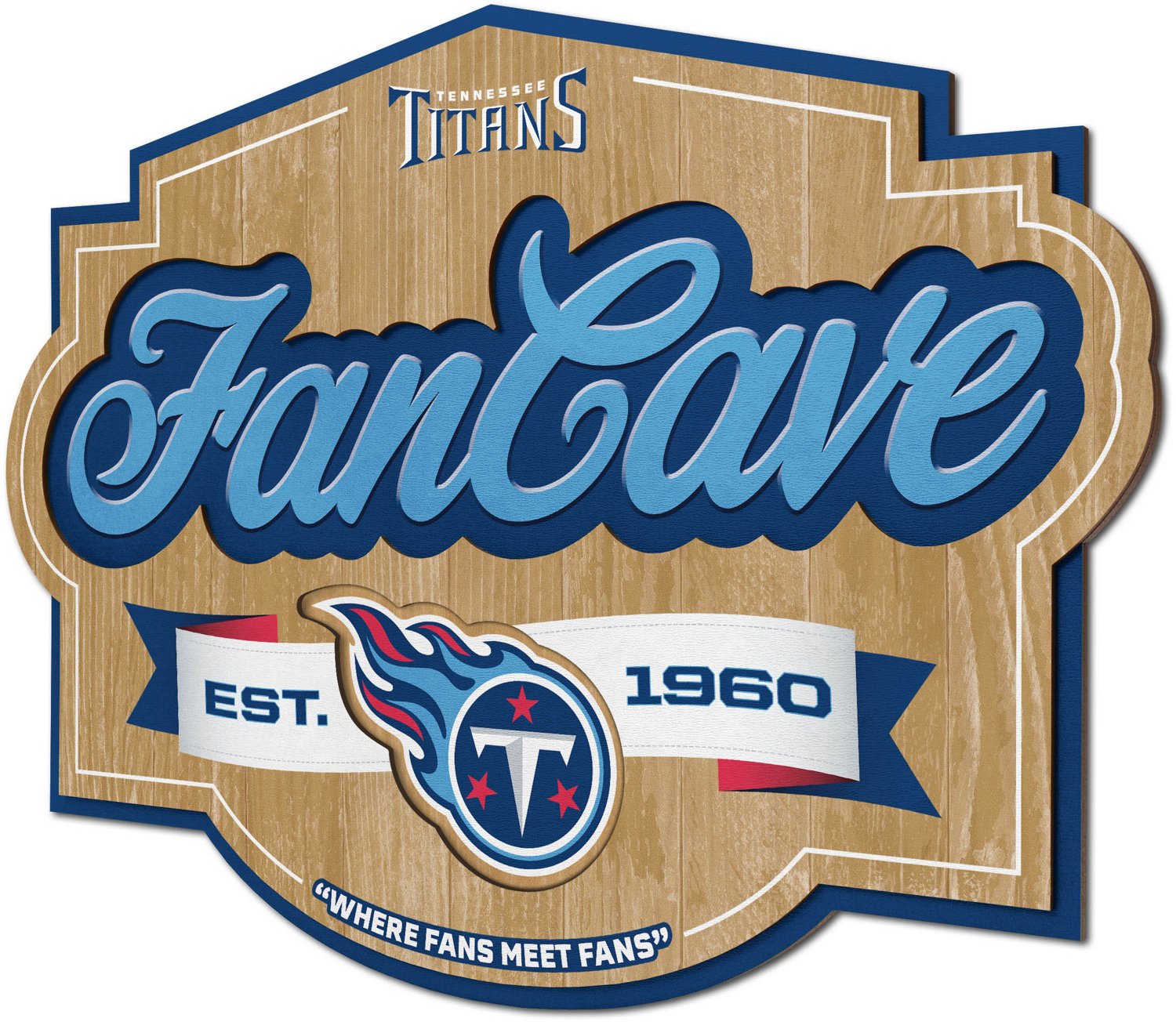 YouTheFan Tennessee Titans Fan Cave Sign Academy