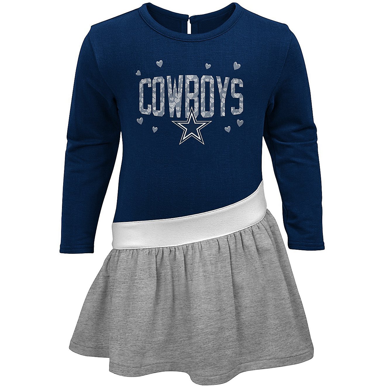 Outerstuff Toddlers' Dallas Cowboys Heart to Heart Jersey Tunic Top                                                              - view number 1