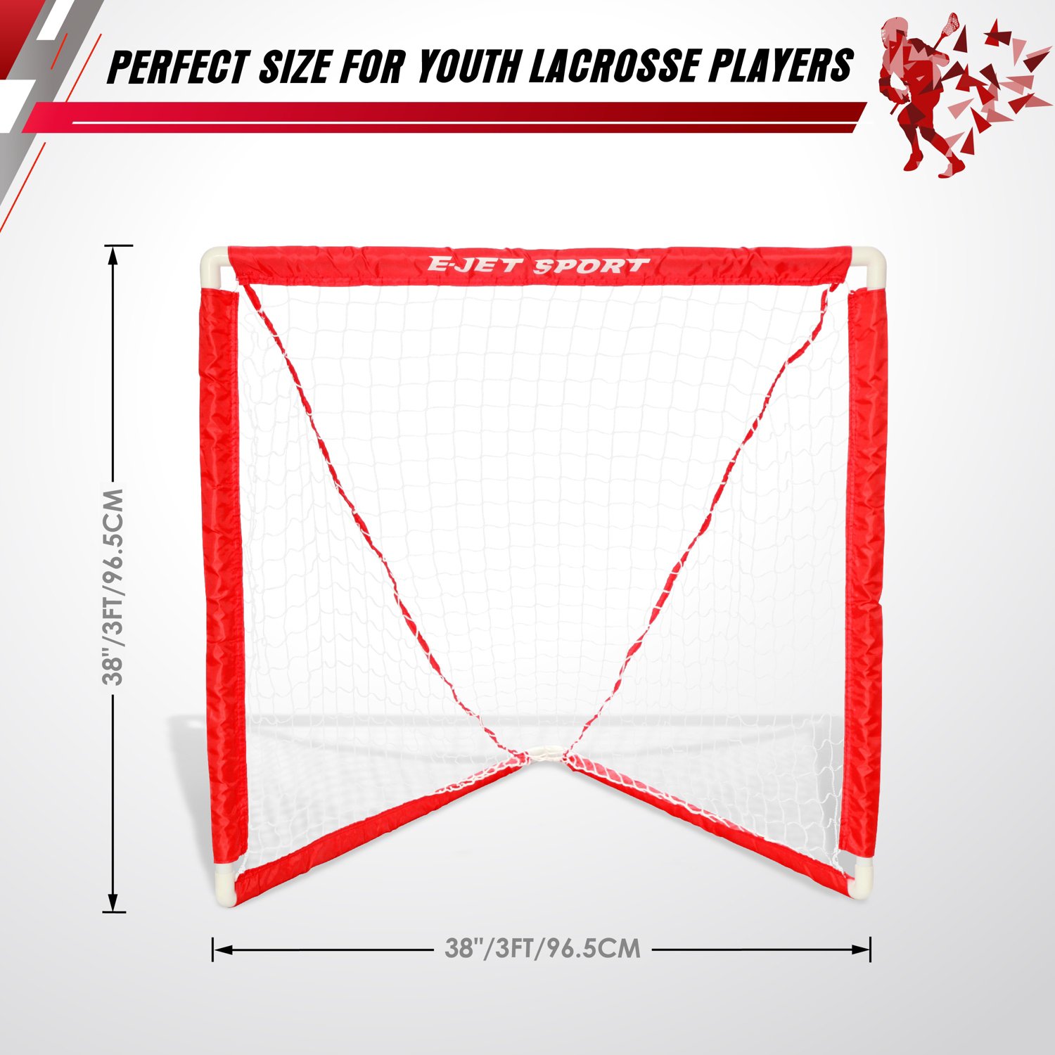 E-Jet Sport 3 ft x 3 ft Lacrosse Goal Set                                                                                        - view number 2