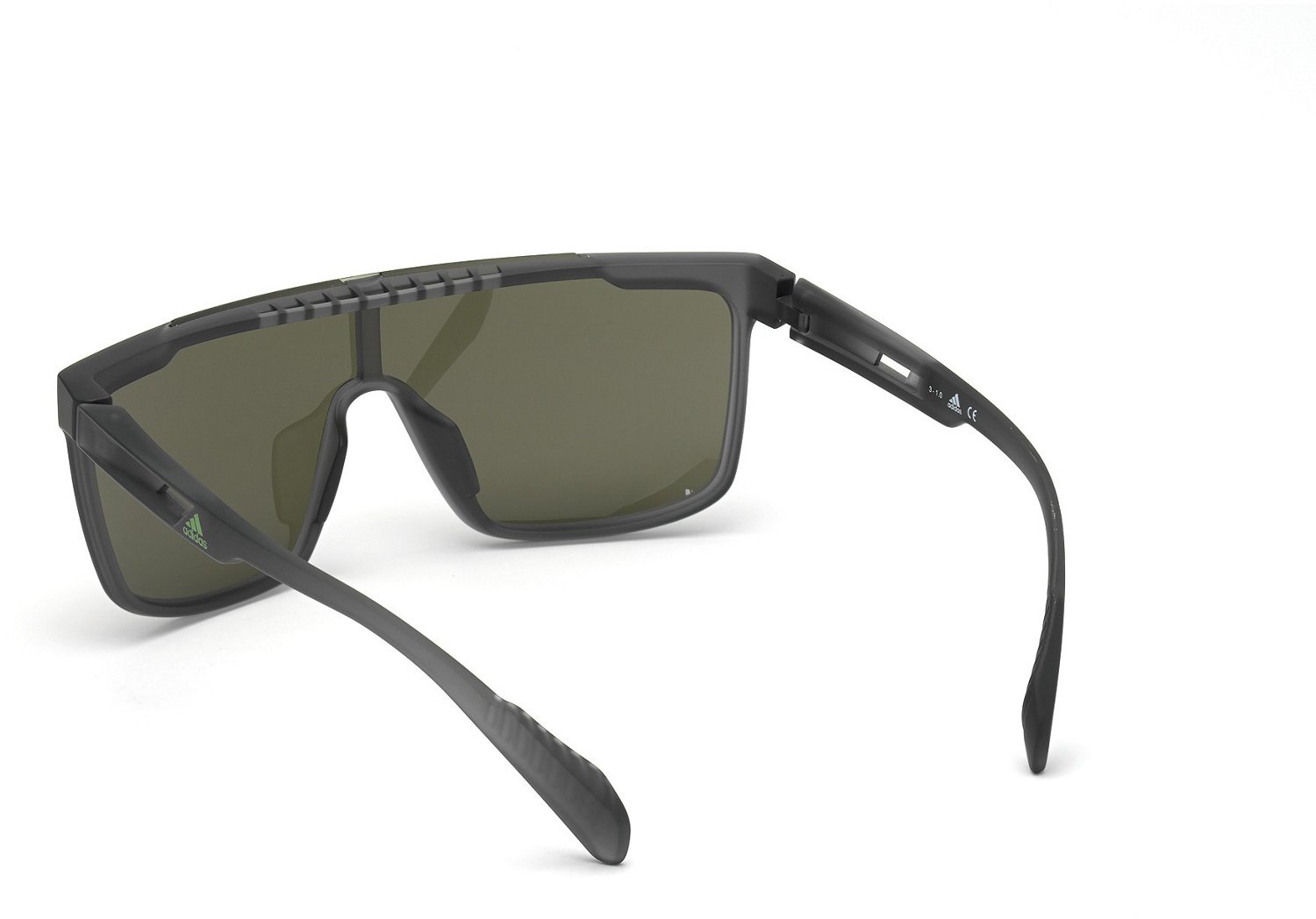 adidas Men's Flat Top Shield Wayfarer Sunglasses Academy