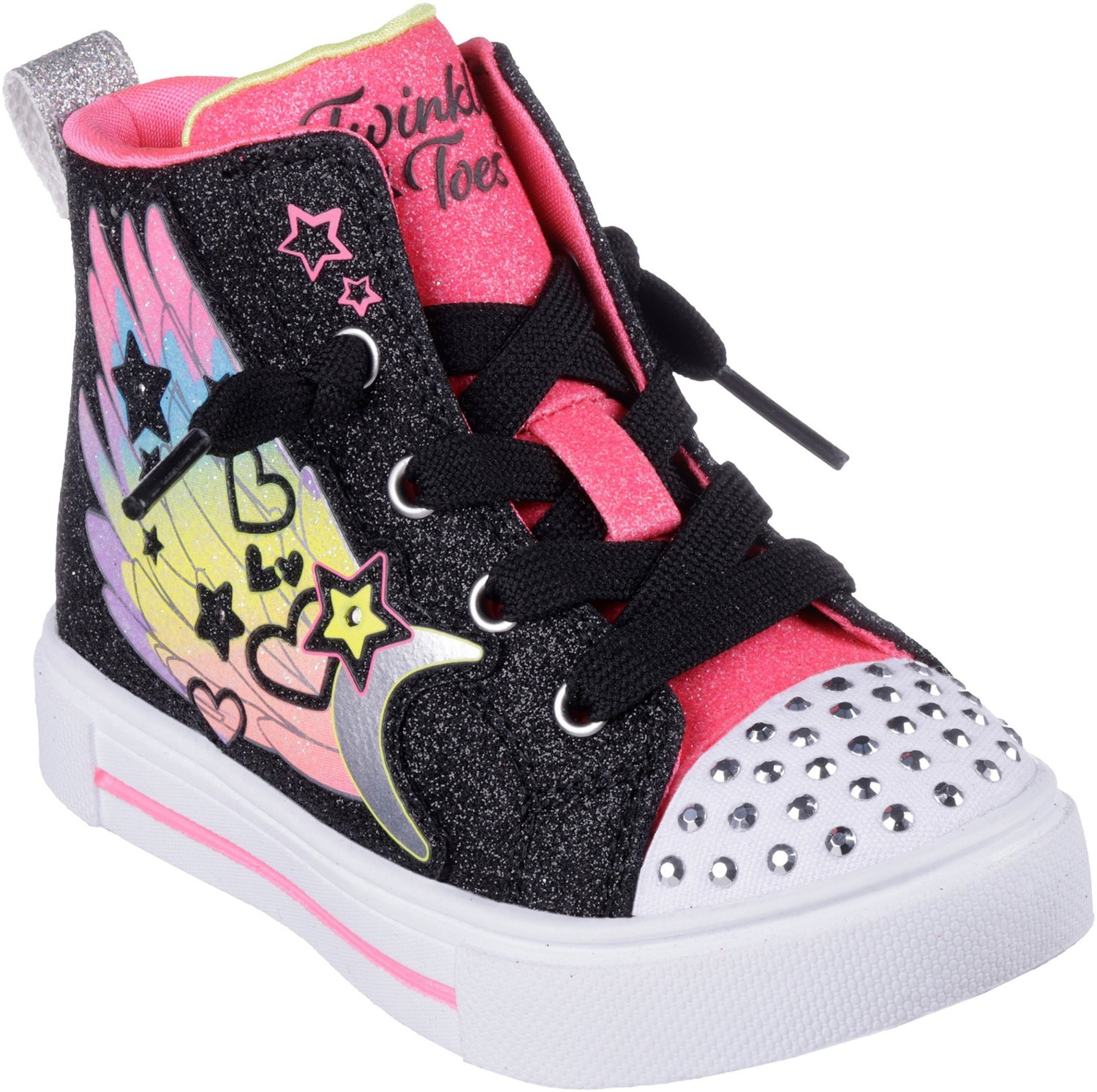 Skechers Little Girls Twinkle Toes- Sparks - Galaxy Glitz Light-Up