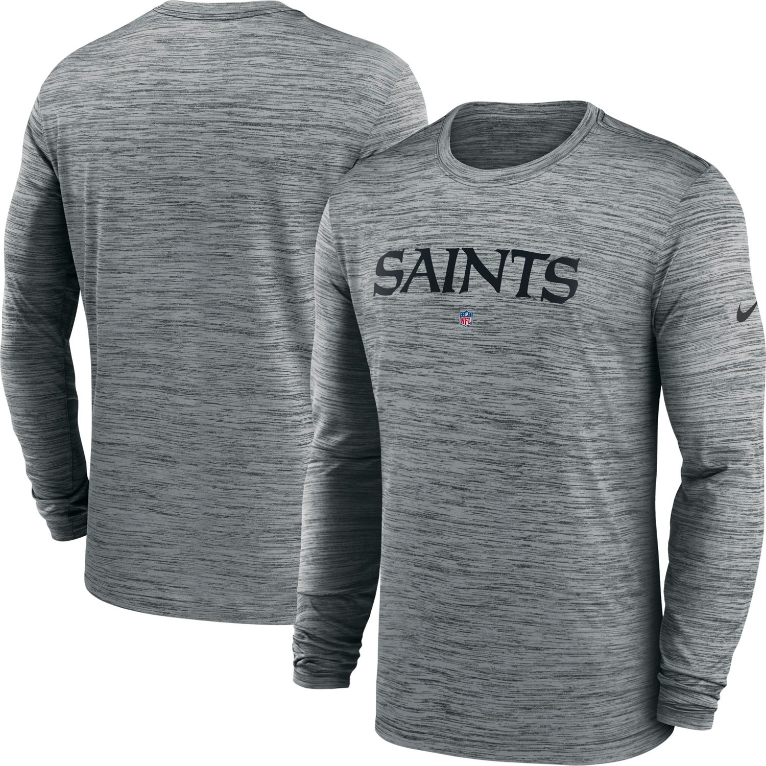 Nike Men's New Orleans Saints Team Velocity Long Sleeve Graphic T-shirt  - view number 3