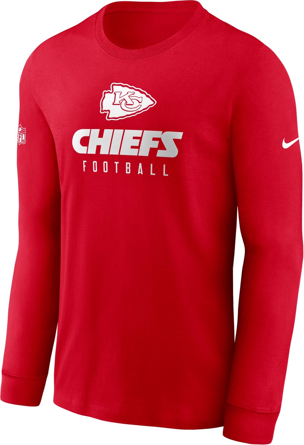 Nike Men's Kansas City Chiefs Team Issue Dri-FIT Long Sleeve T-shirt ...