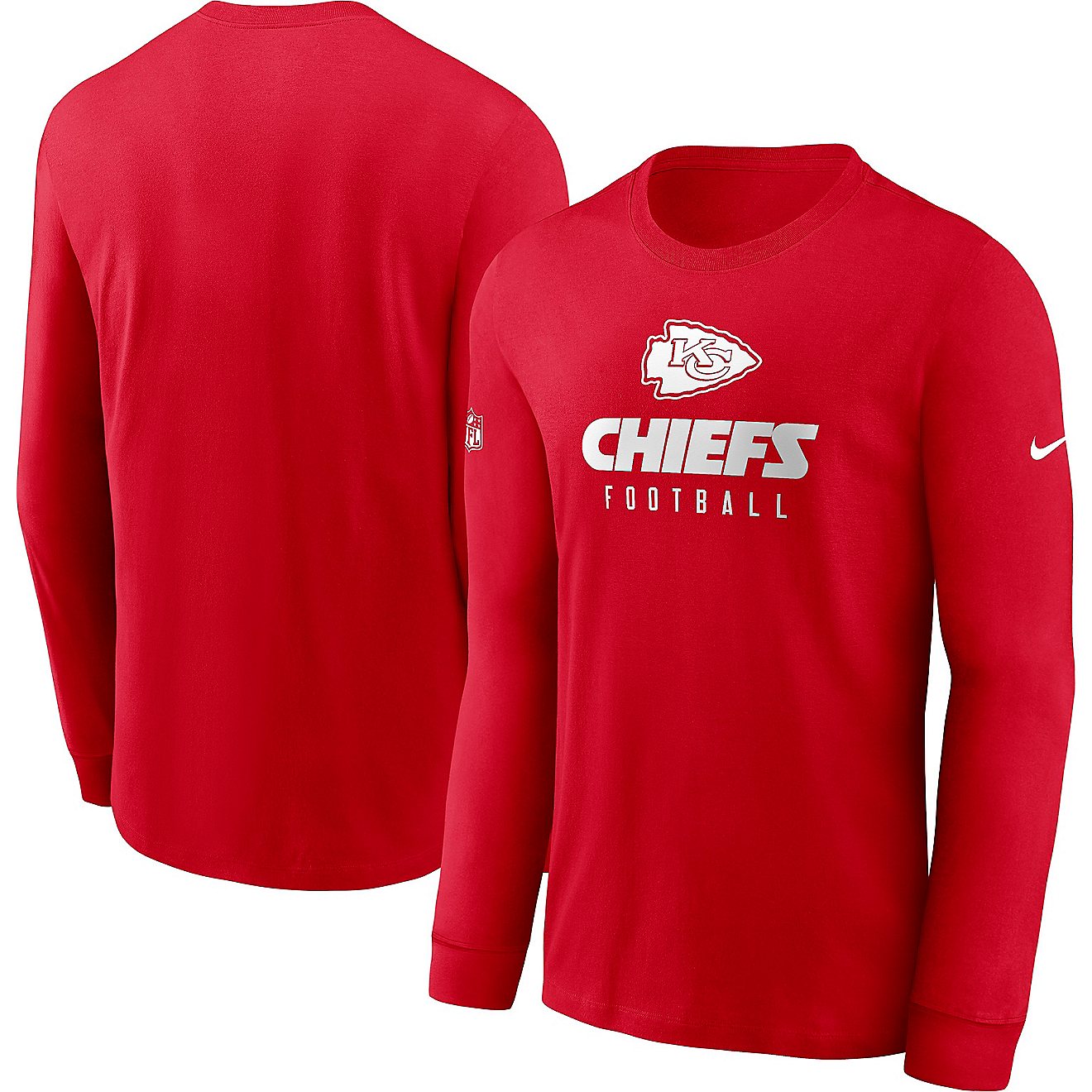 Nike Men's Kansas City Chiefs Team Issue Dri-FIT Long Sleeve T-shirt                                                             - view number 3