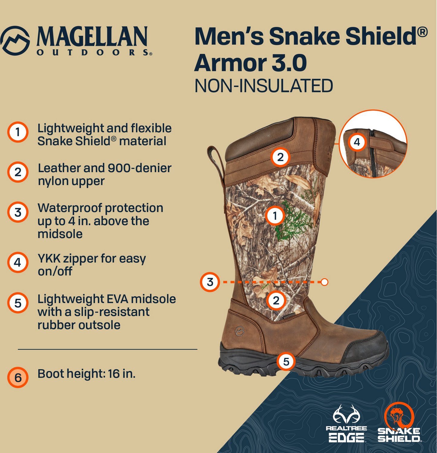 Academy magellan snake boots sale