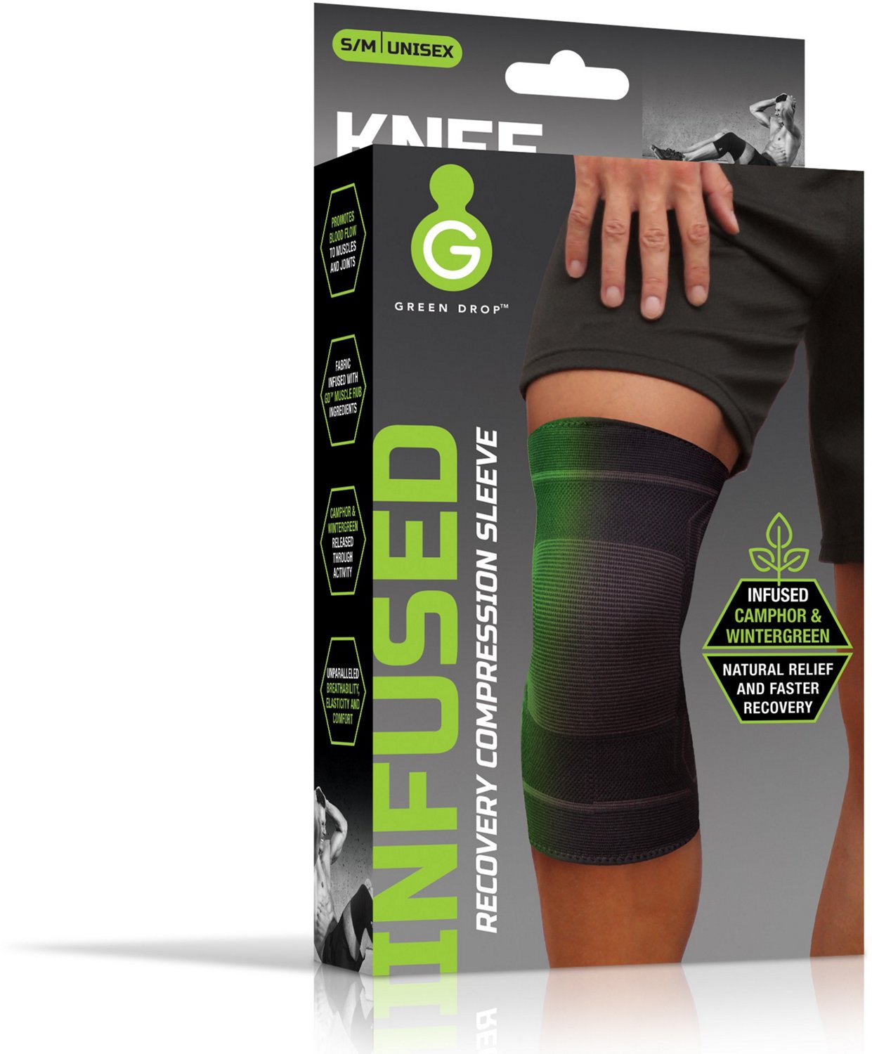 Green Drop Compression Knee Sleeve