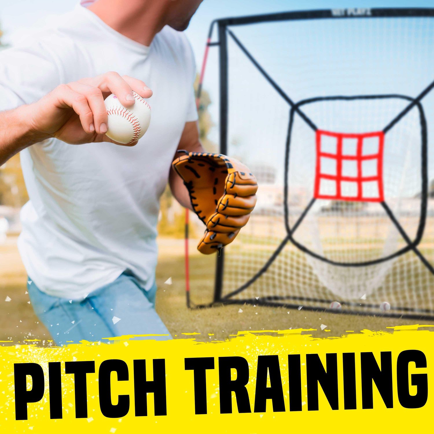 NetPlayz 7 ft x 7 ft Baseball Hitting/Pitching Net
