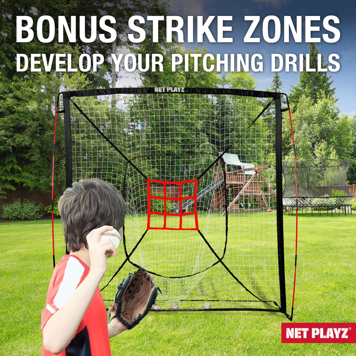 NetPlayz 7 ft x 7 ft Baseball Hitting/Pitching Net - view number 4
