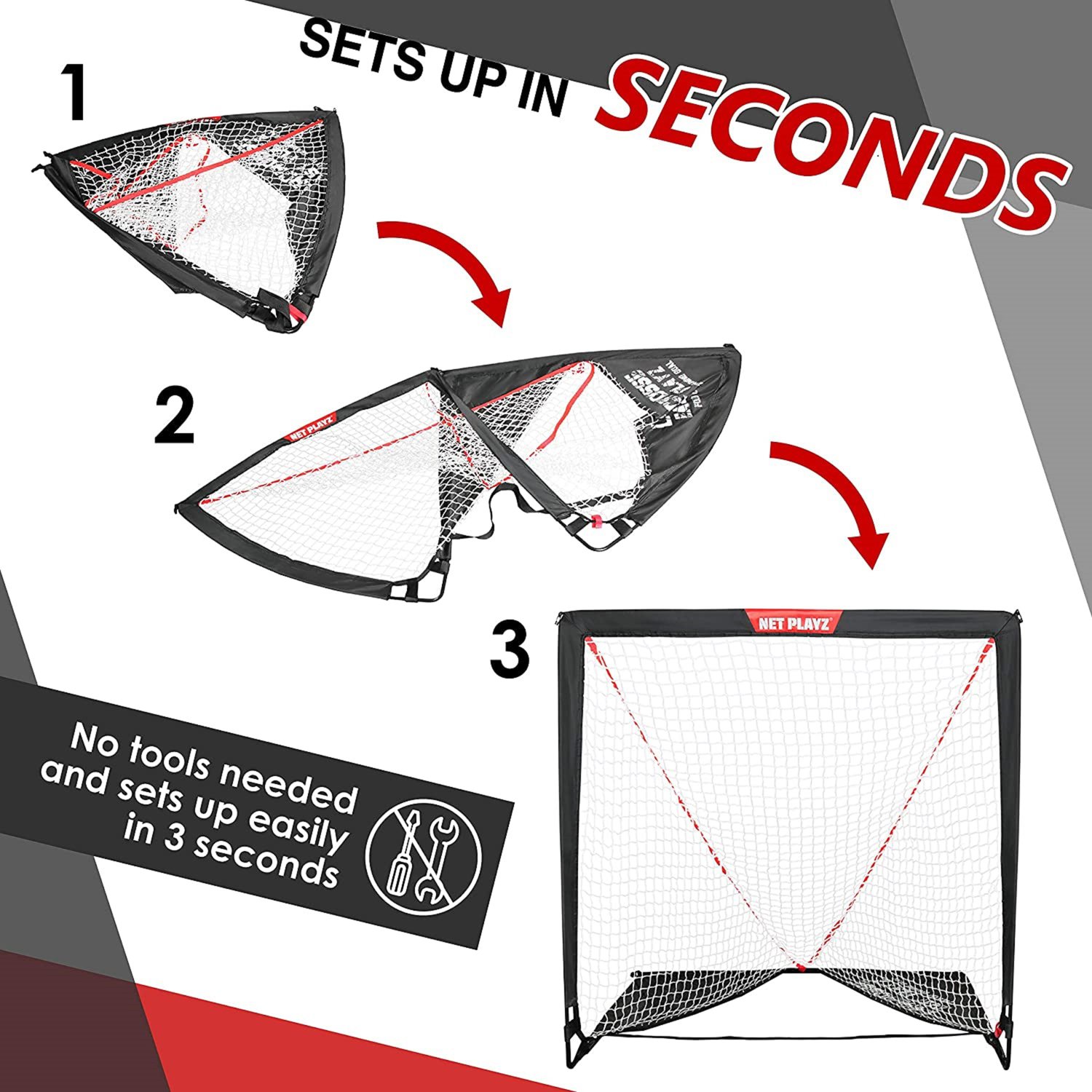 NetPlayz 4 ft x 4 ft Lacrosse Goal                                                                                               - view number 4