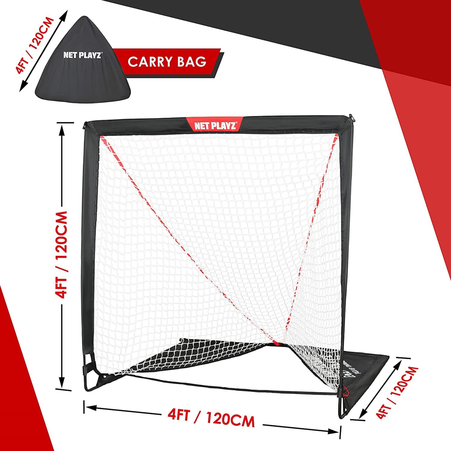 NetPlayz 4 ft x 4 ft Lacrosse Goal                                                                                               - view number 5