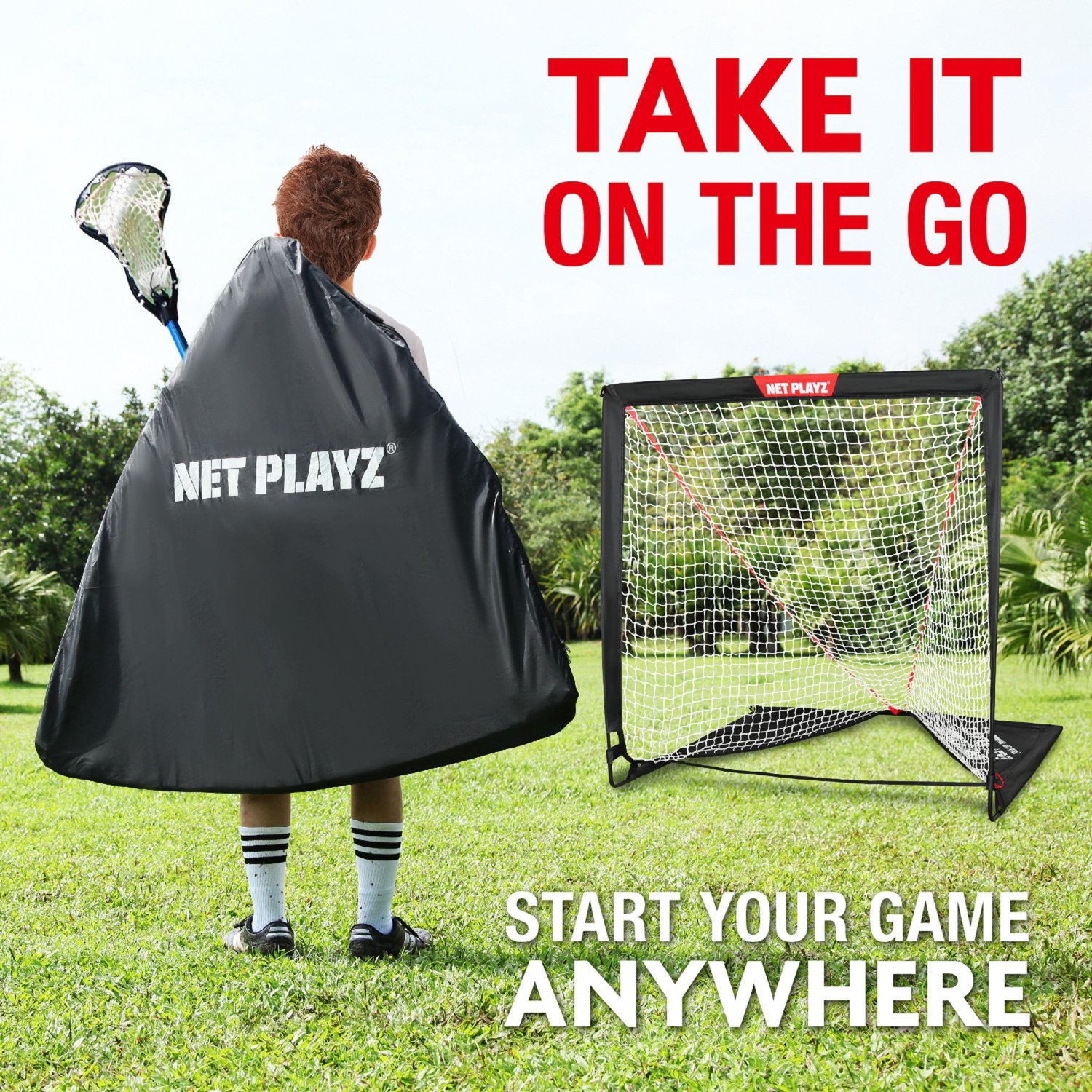 NetPlayz 4 ft x 4 ft Lacrosse Goal