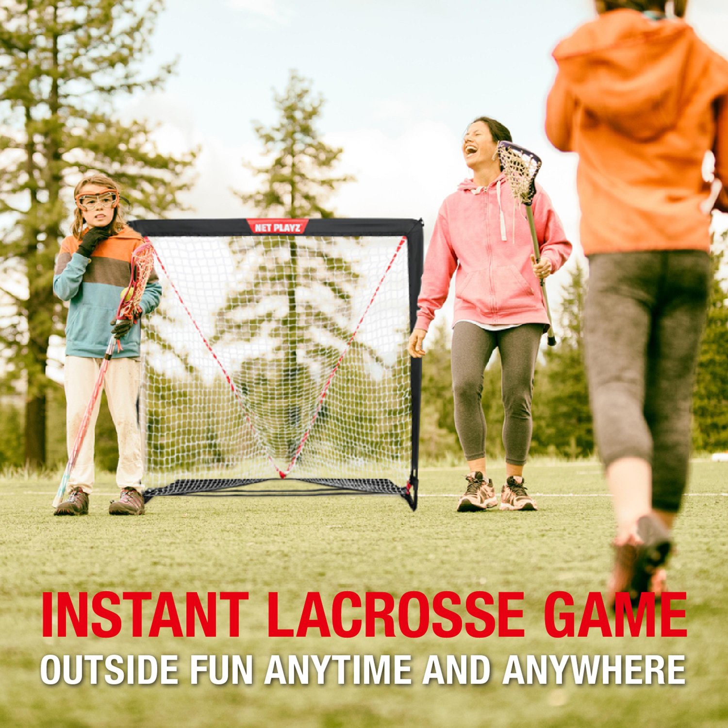 NetPlayz 4 ft x 4 ft Lacrosse Goal
