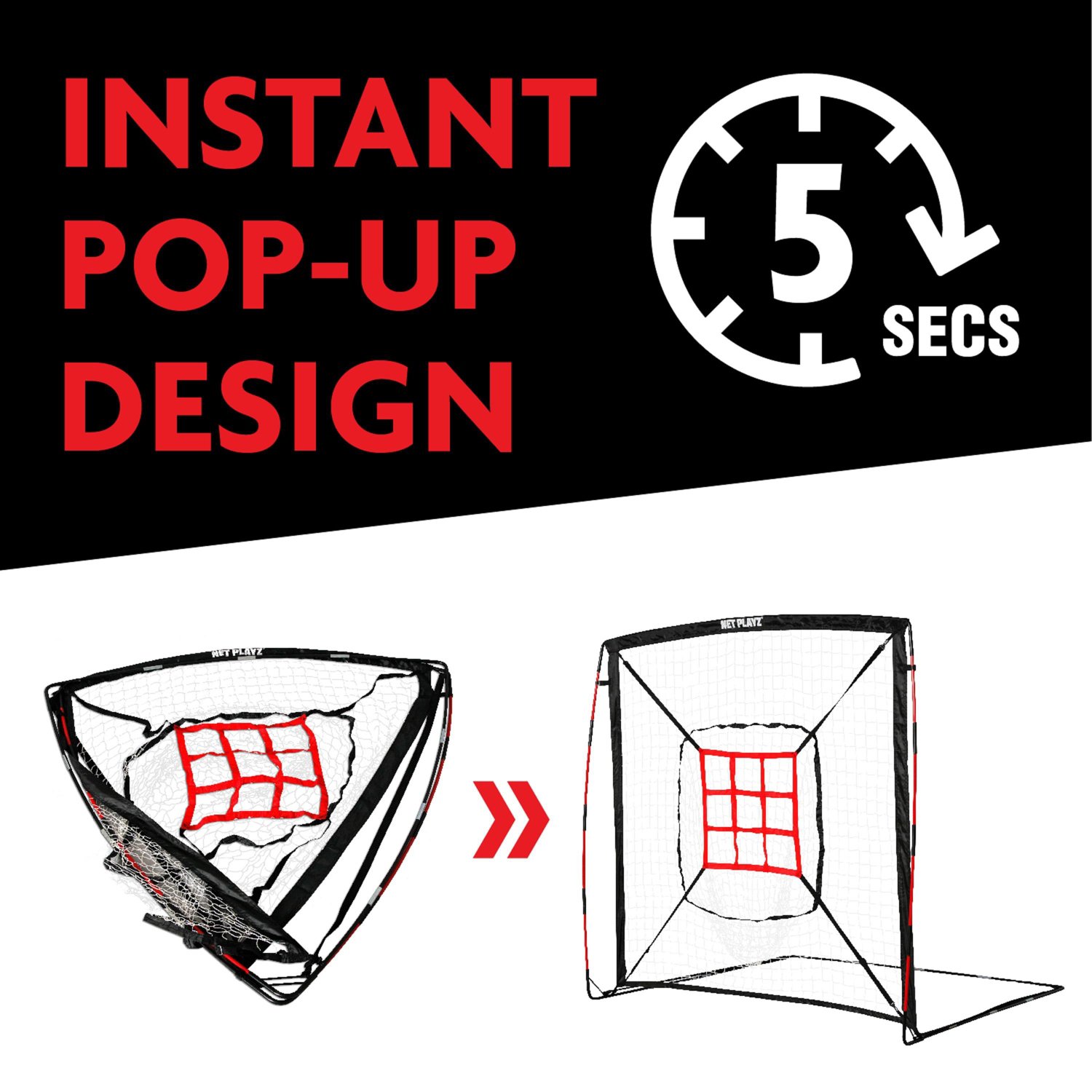 NetPlayz 5 ft x 5 ft Baseball Hitting/Pitching Net                                                                               - view number 3