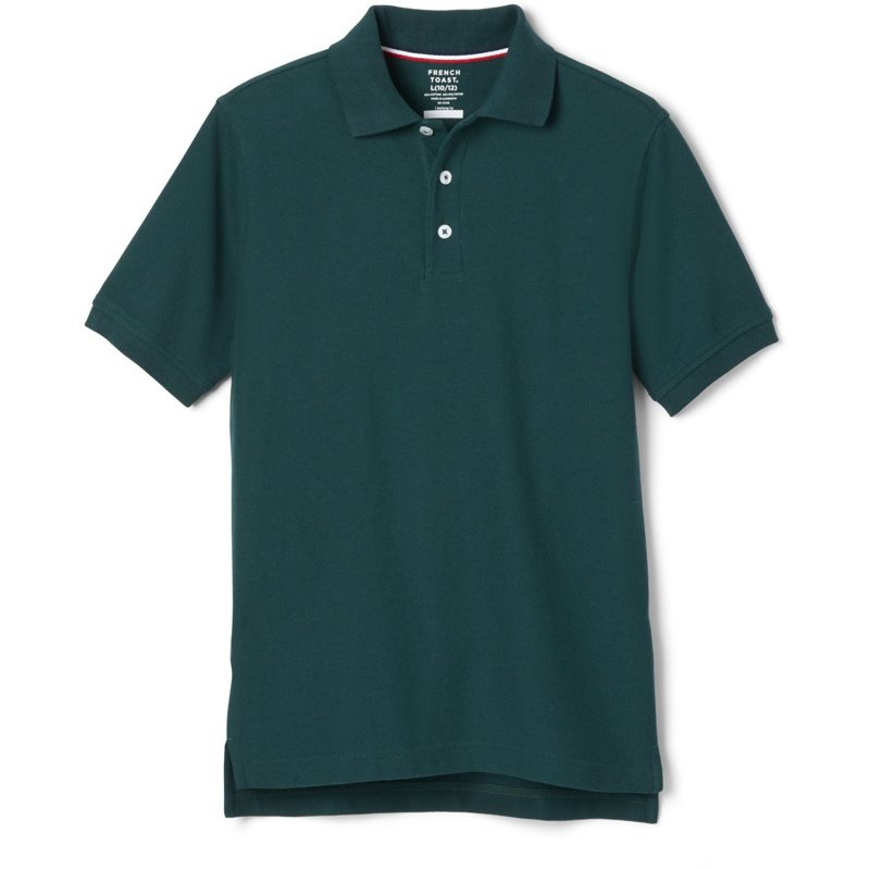 French Toast @School Boys' Pique Polo Shirt Dark Green, X-Large - Uniform Accessories at Academy Sports