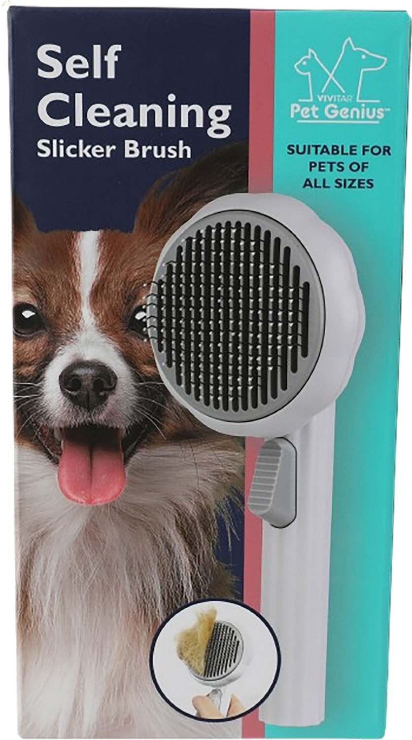 PetLovers EzSlicker Brush Self Cleaning Dog and Cat Hair Brush - PetLovers