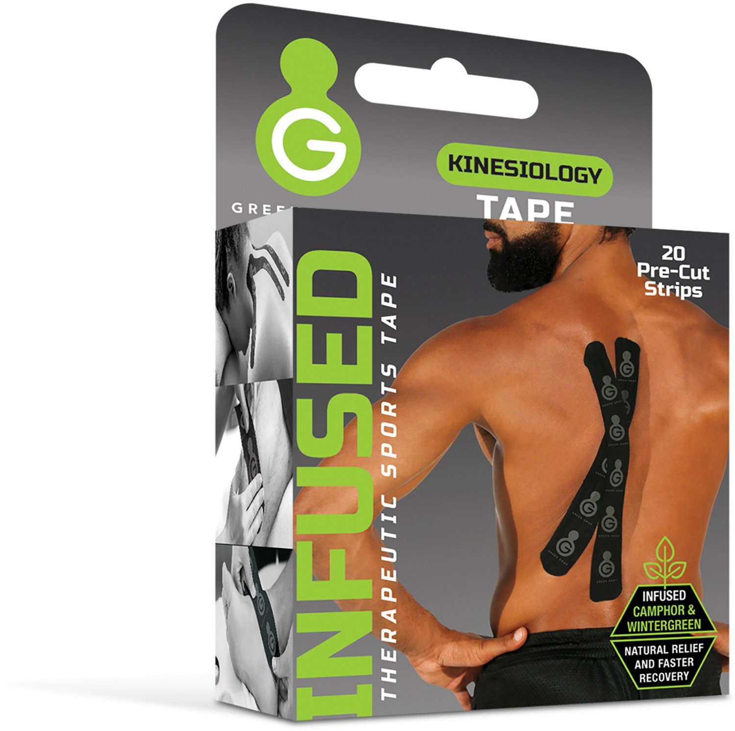 Green Drop 10 in Infused Recovery Kinesiology Tape                                                                               - view number 2