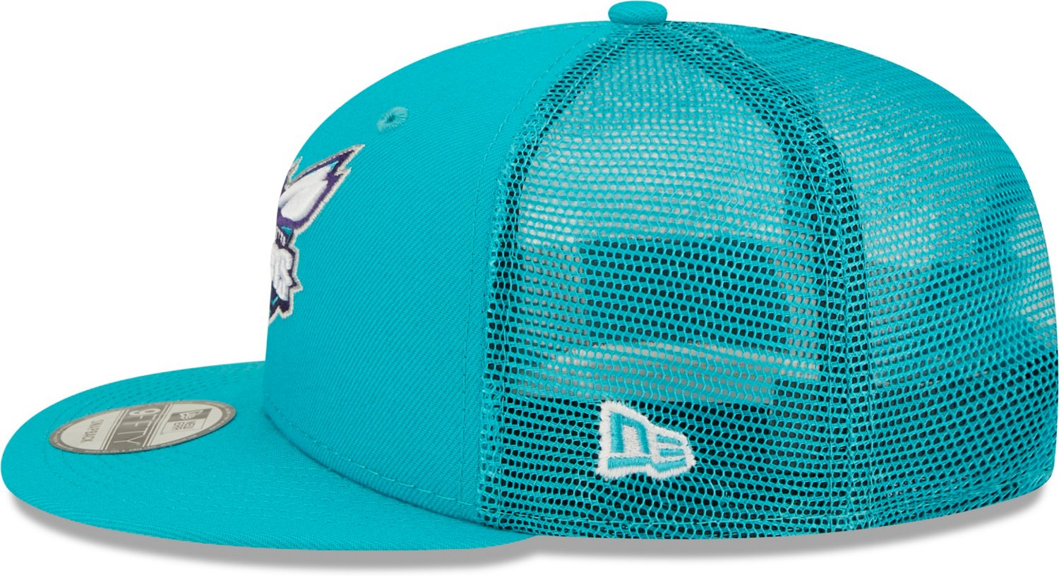 New Era Men's Charlotte Hornets Classic Trucker 9FIFTY Cap                                                                       - view number 5