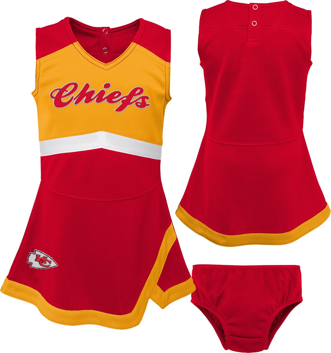 Outerstuff Girls' Kansas City Chiefs TDLR Cheer Captain Cheerleader Jumper