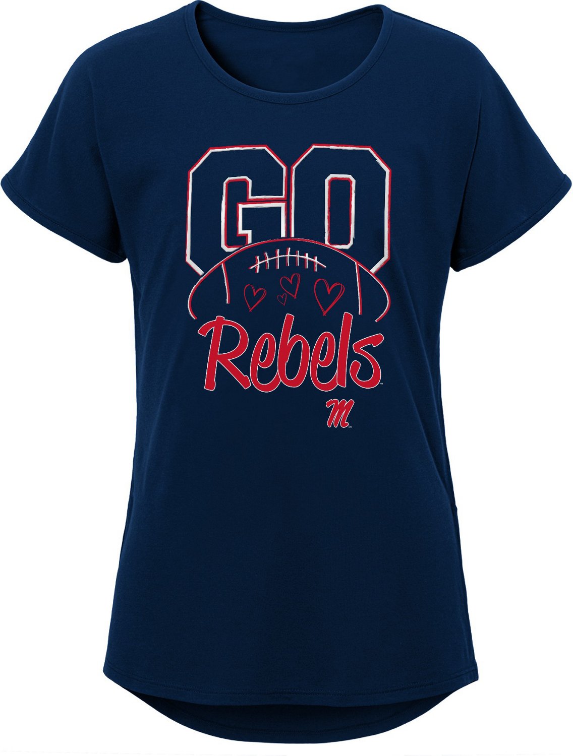 Outerstuff Girls' University of Mississippi Go Team Tshirt Academy