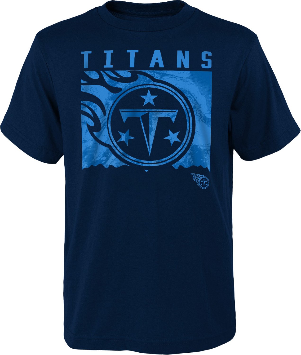 Outerstuff Boys' 8-20 Tennessee Titans Liquid Camo Logo Short Sleeve T-shirt