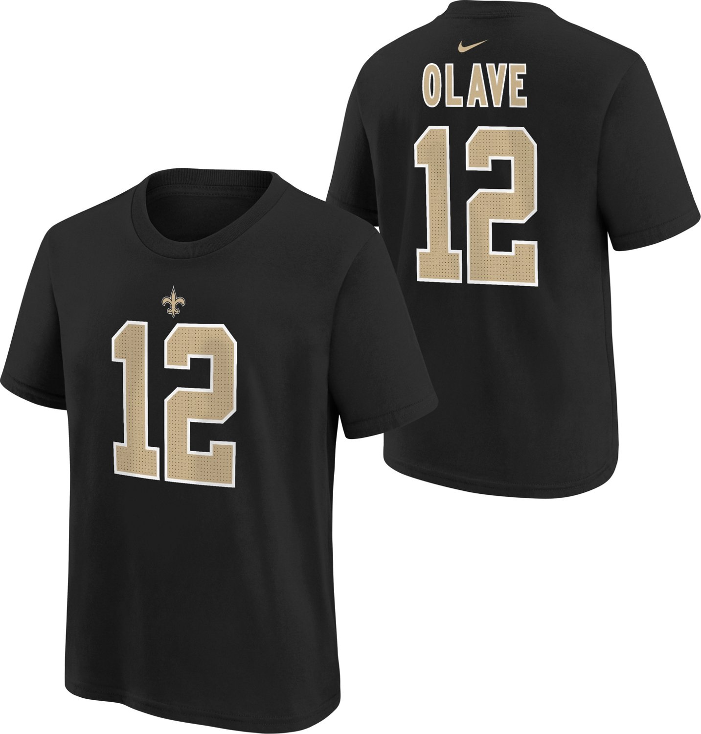 Nike Boys' New Orleans Saints Chris Olave #12  Fuse N&N T-shirt - view number 3