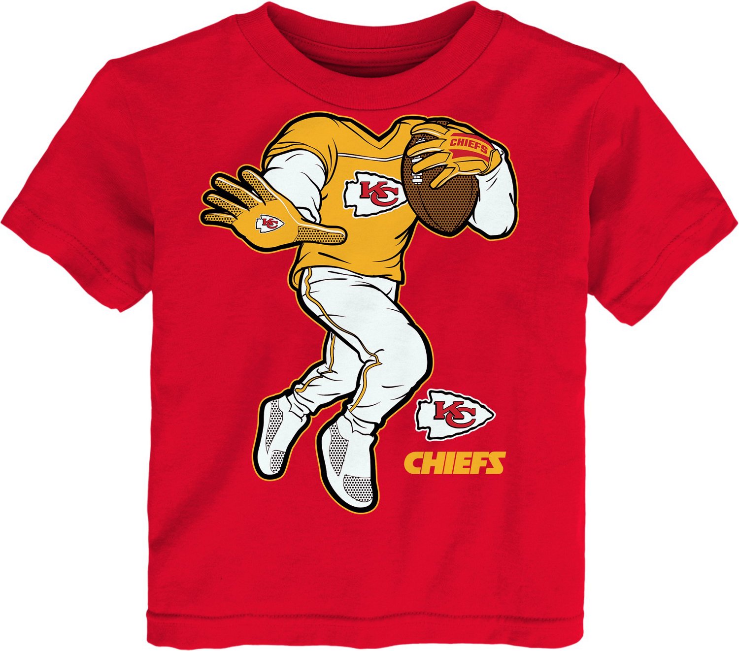 Toddler Red Kansas City Chiefs Stiff Arm T-Shirt Size: 2T