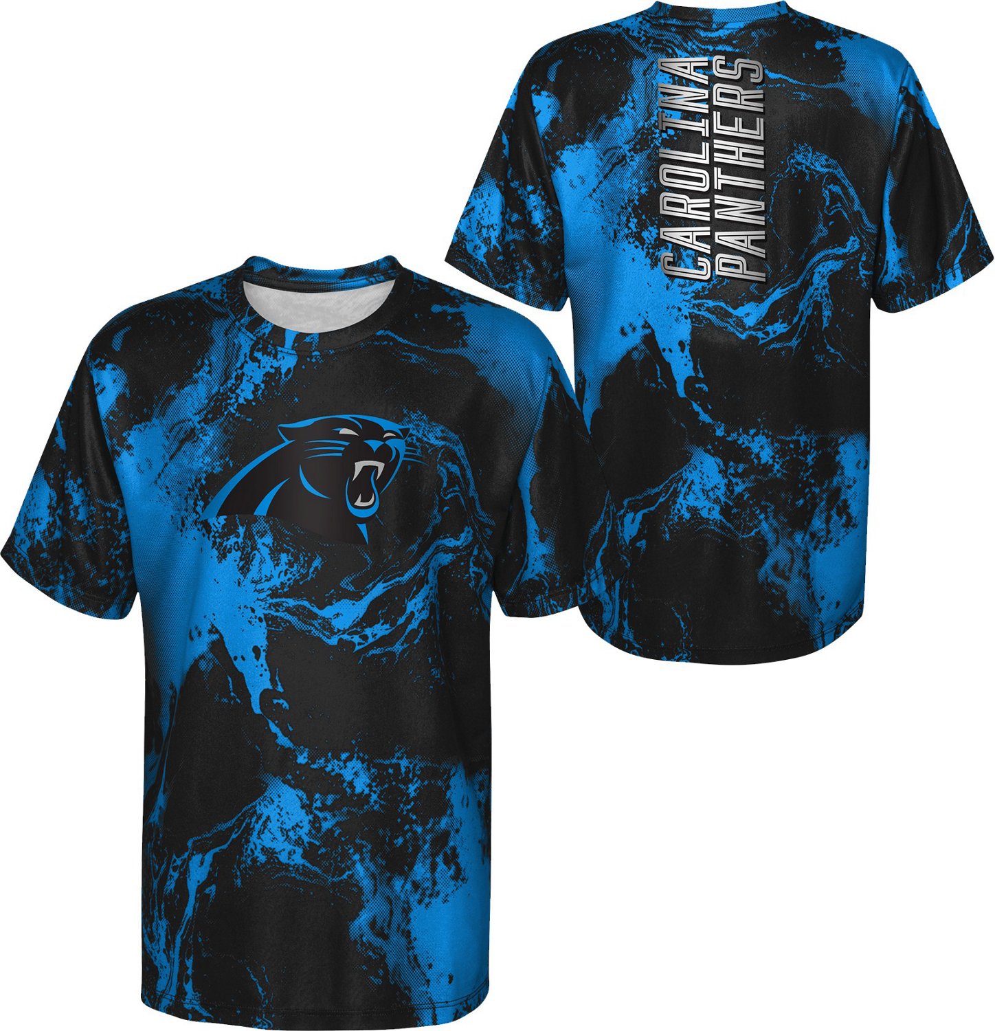 Outerstuff Boys' 8-20 Carolina Panthers In the Mix Poly Dri-Tek Short Sleeve T-shirt - view number 3