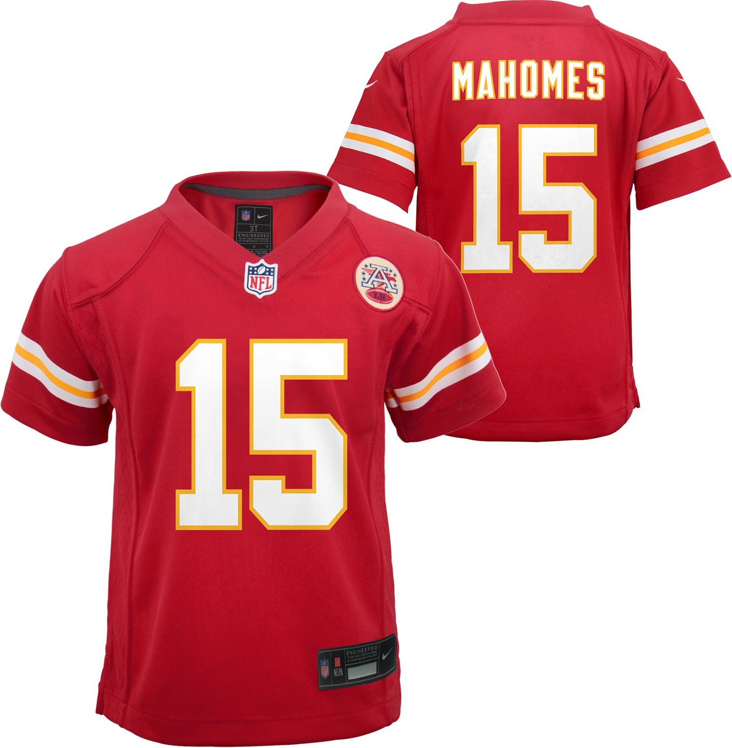 Nike Boys' 4-7 Kansas City Chiefs Patrick Mahomes 15 NFL Game Team Jersey - view number 3