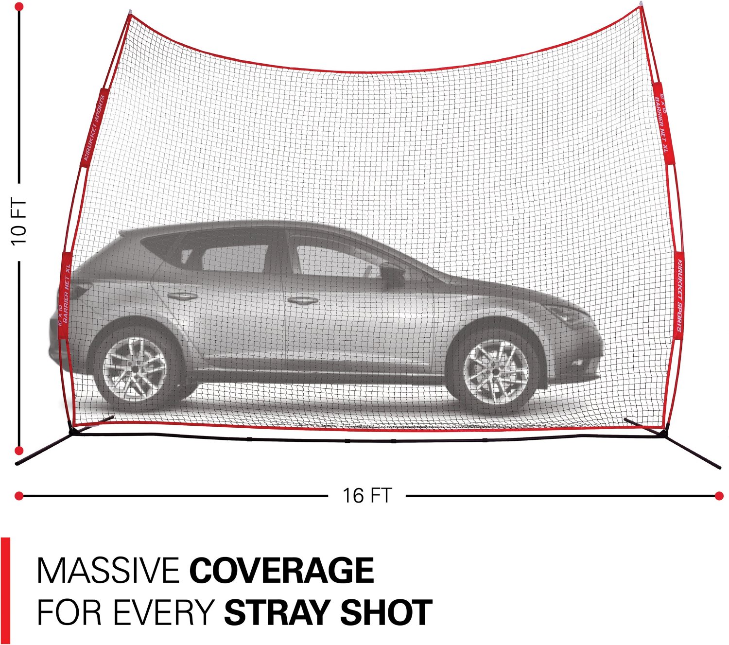 Rukket Sports 16 ft x 10 ft Multi-Sport Barrier XL Net                                                                           - view number 2