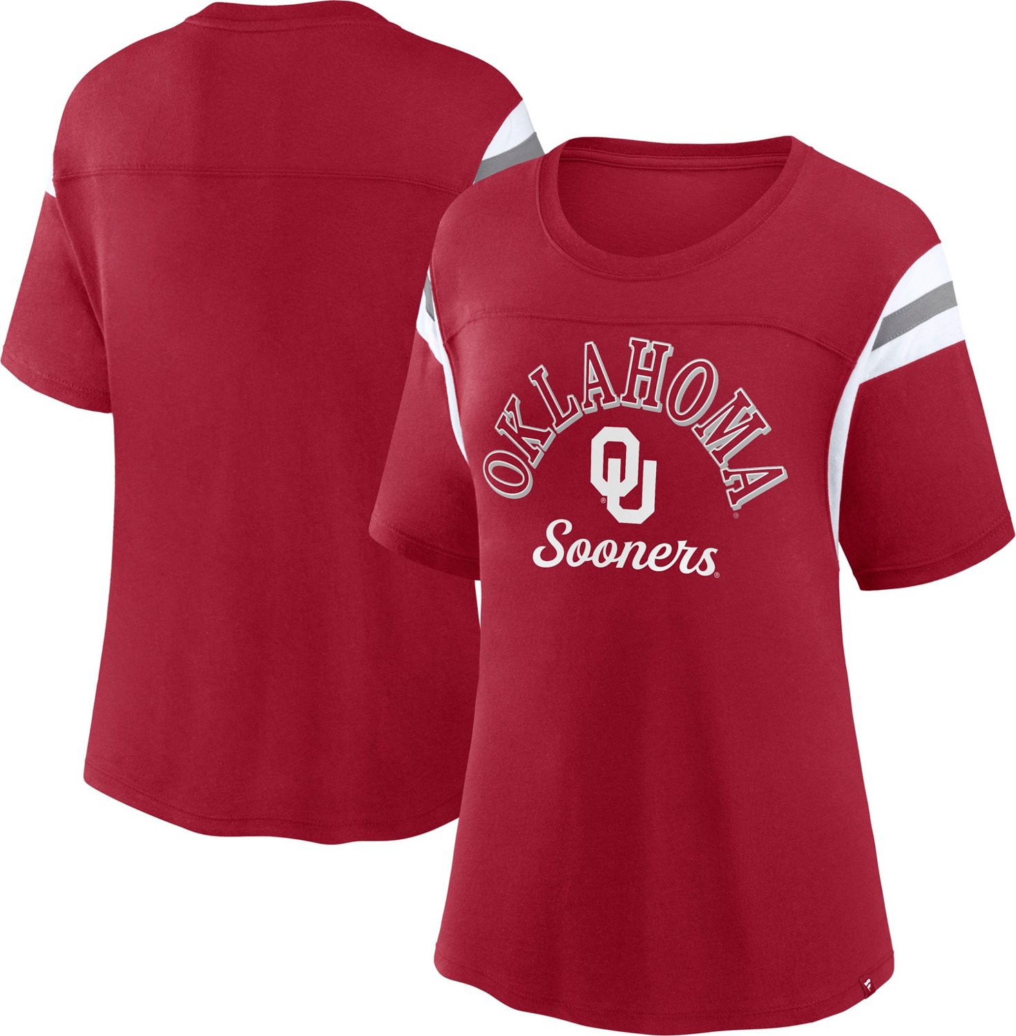 Fanatics Women's University of Oklahoma Fundamentals Striped Tailgate T-shirt - view number 3