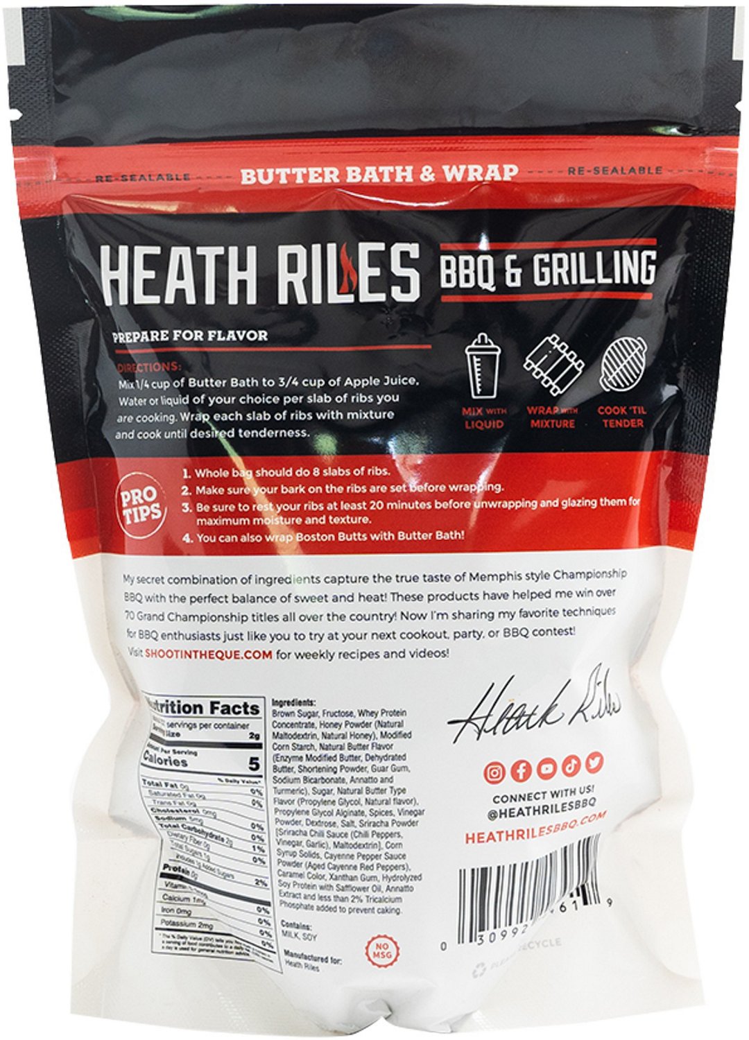Heath Riles BBQ Butter Bath and Wrap 16 oz Bag                                                                                   - view number 2