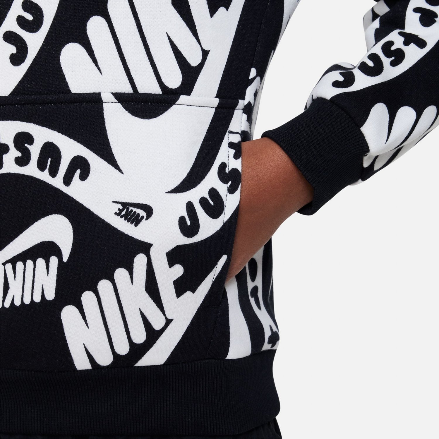 Nike Boys' Club Allover Print Fleece Hoodie - view number 4