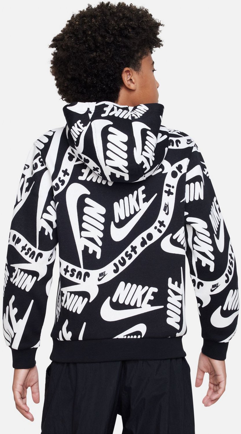 Nike Boys' Club Allover Print Fleece Hoodie - view number 2