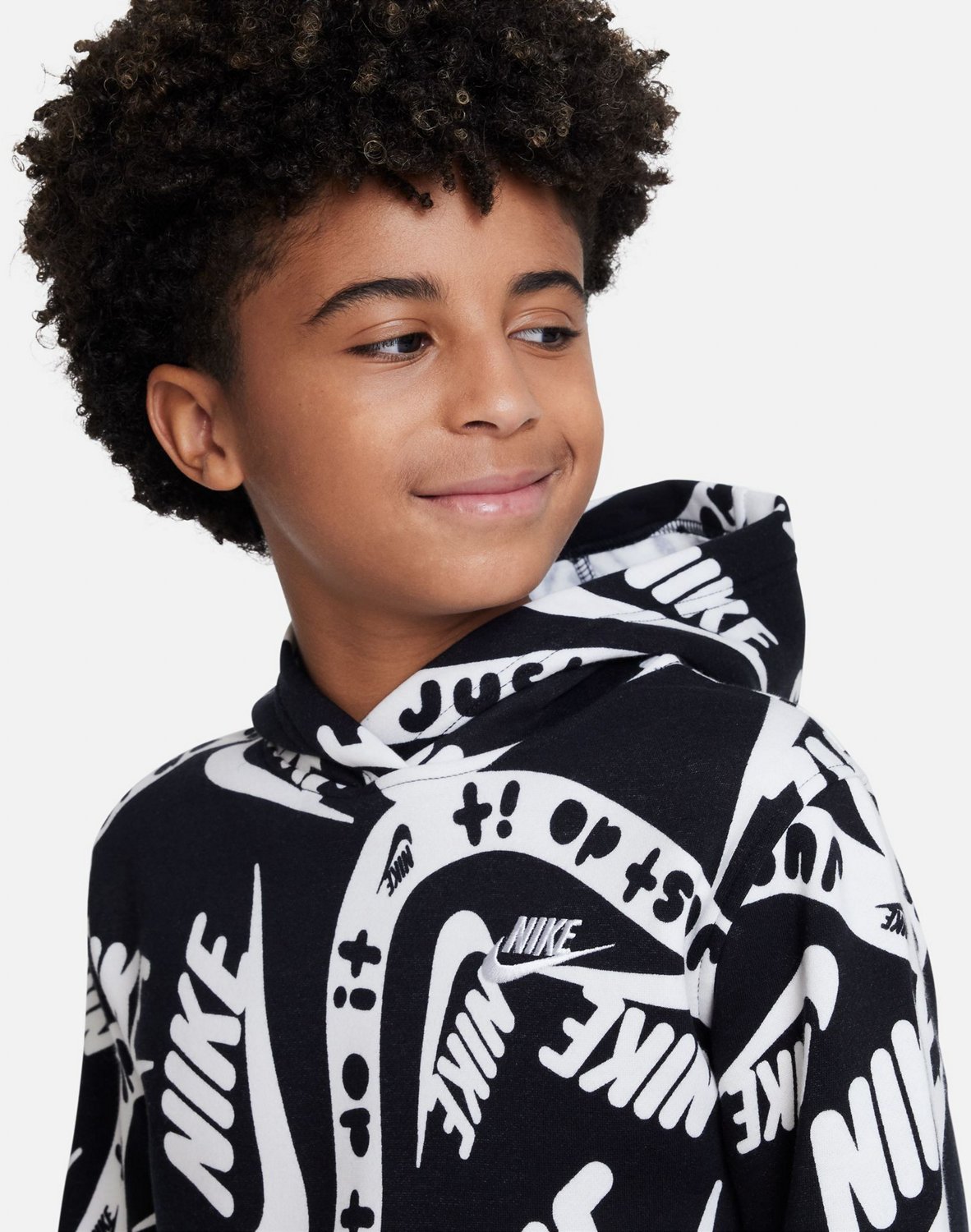 Nike Boys' Club Allover Print Fleece Hoodie - view number 3