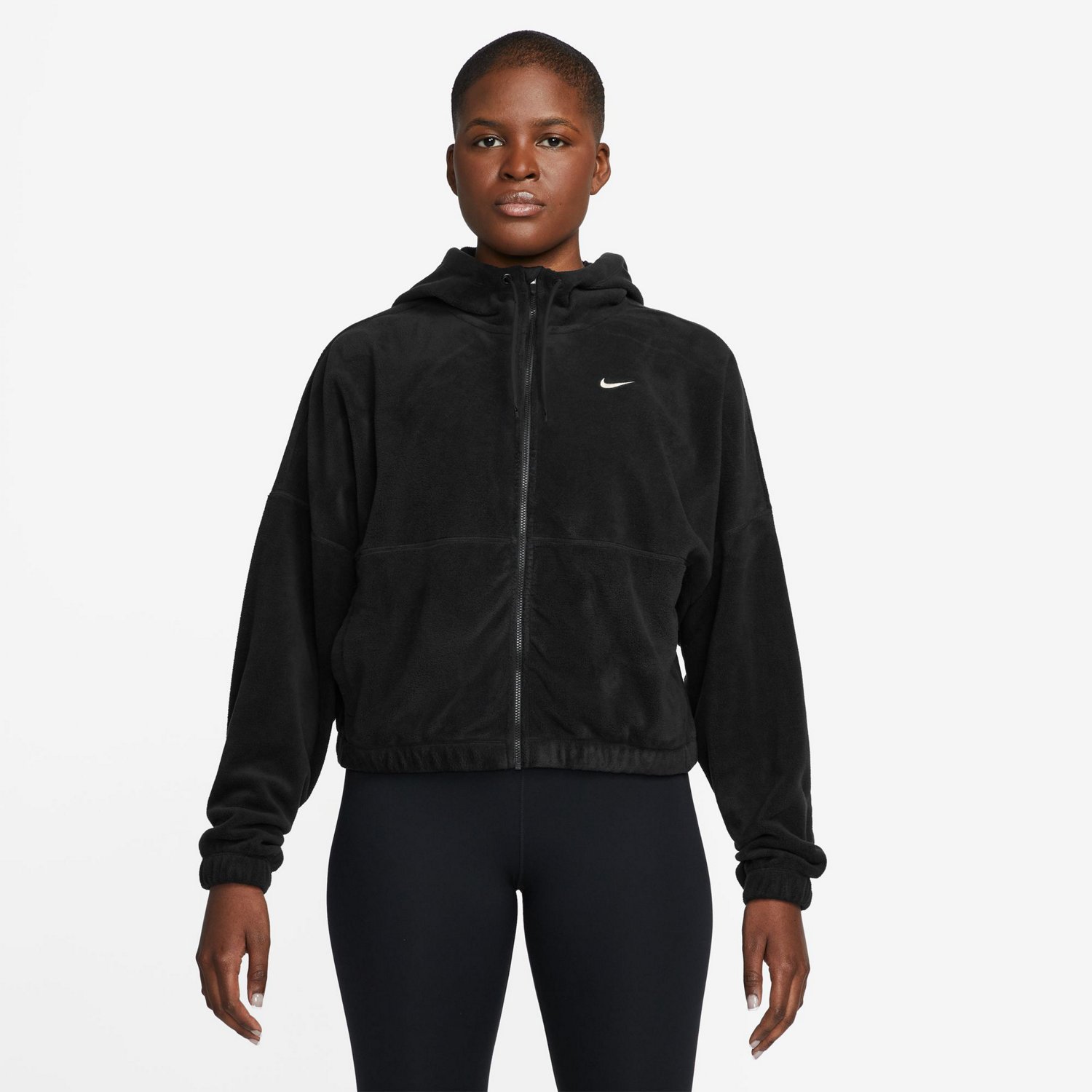 Womens black nike discount zip up jacket