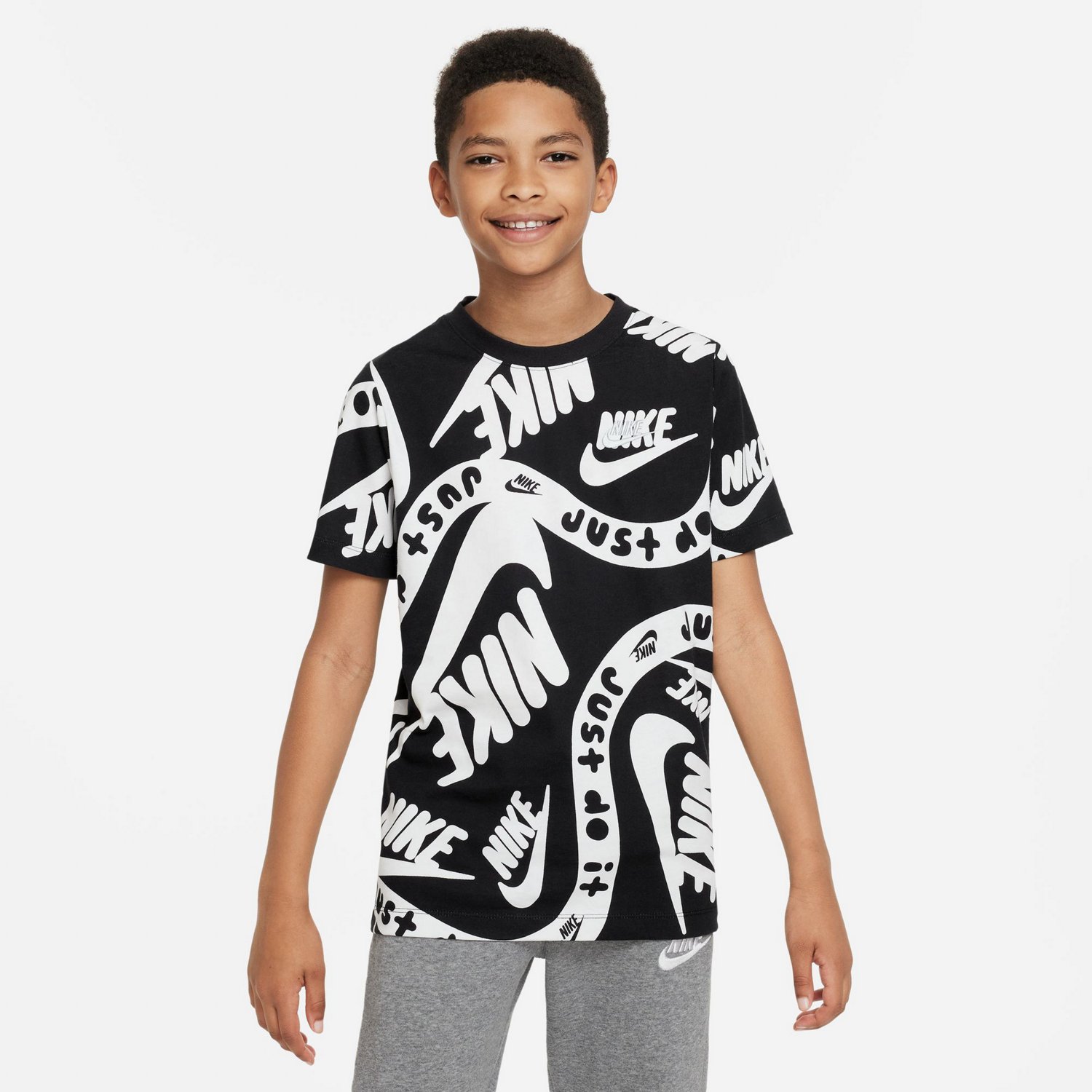 Nike Boys' Club Allover Print T-shirt | Academy