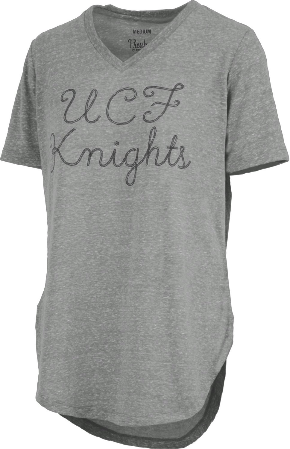Three Square Women's University of Central Florida Knobi Stardust Chain Puff V-neck T-shirt