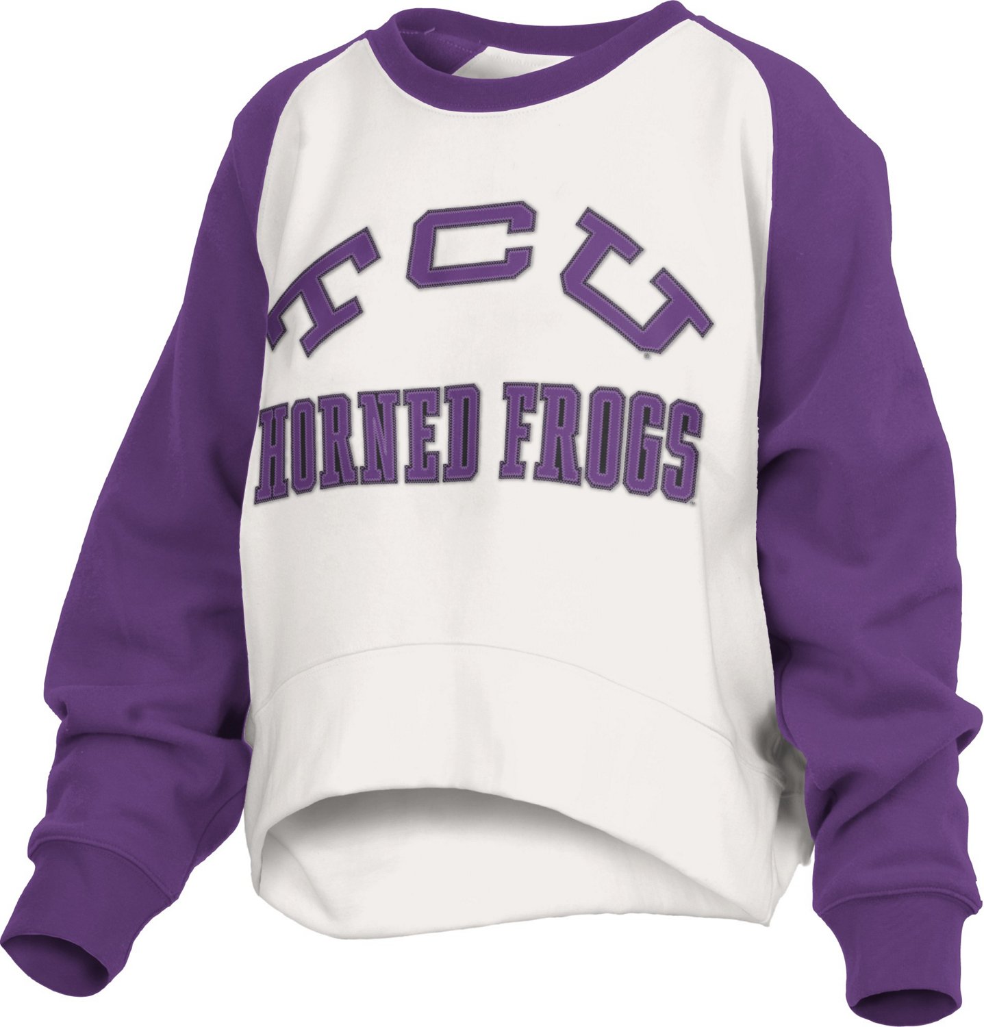 Three Square Women's Texas Christian University Lotus Cozy Fleece Crew Sweatshirt