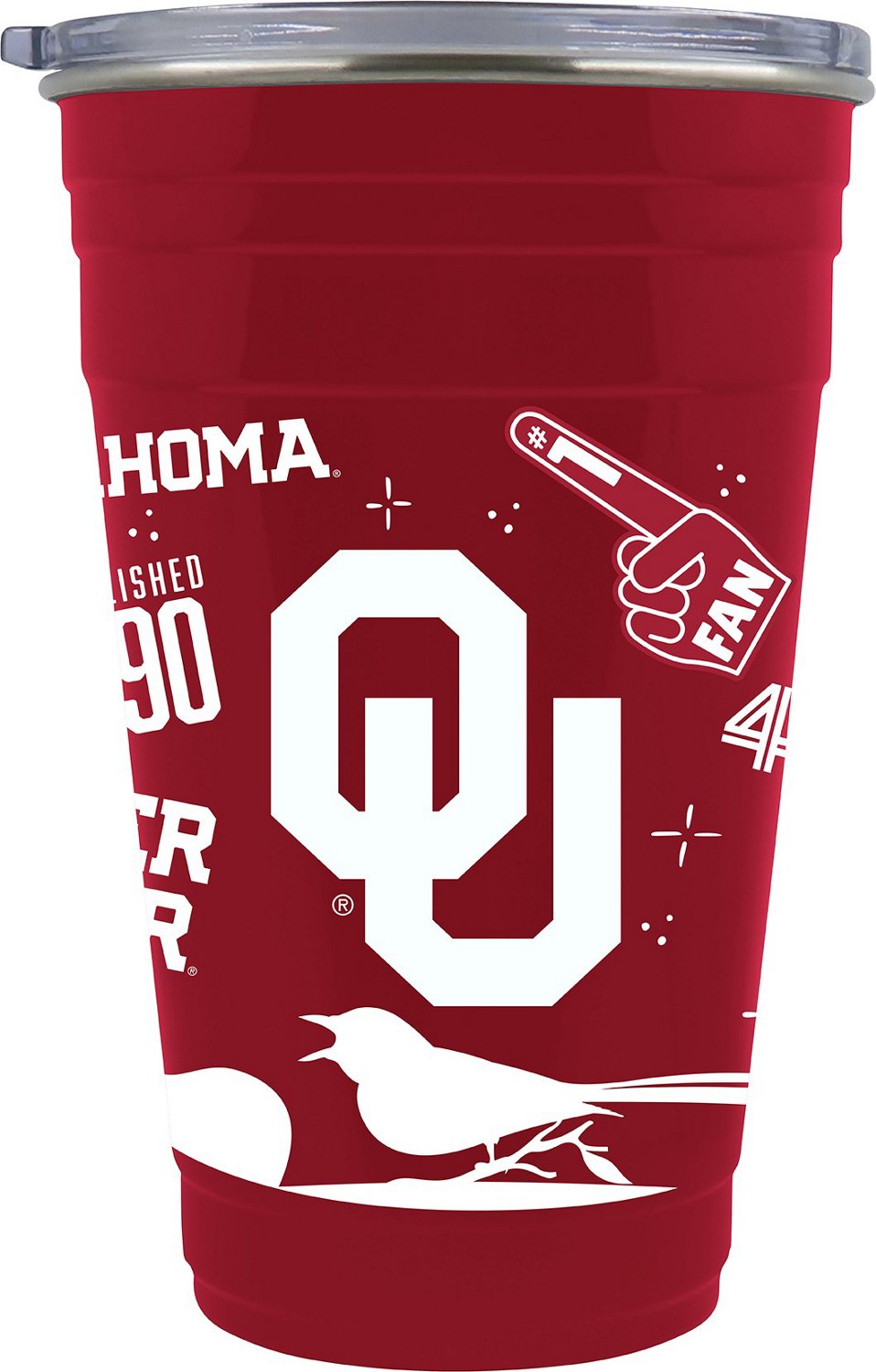 Great American Products University of Oklahoma 22 oz Team Color Tailgater Travel Tumbler