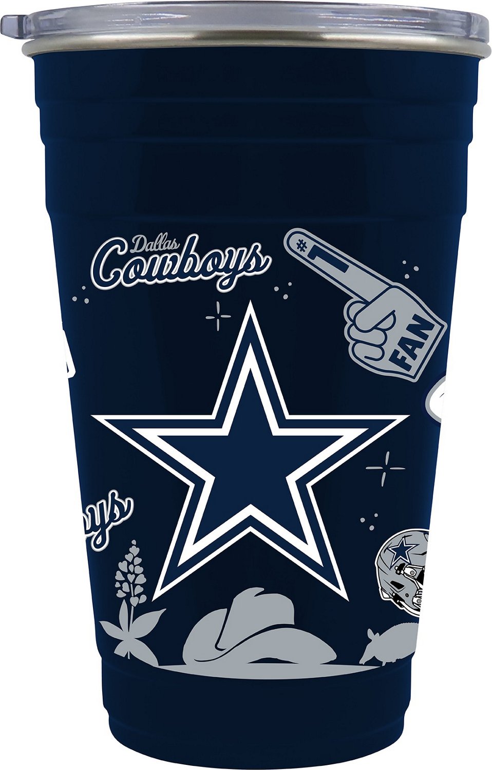 Blue Dallas Cowboys 24oz. Powder Coated Draft Travel Mug